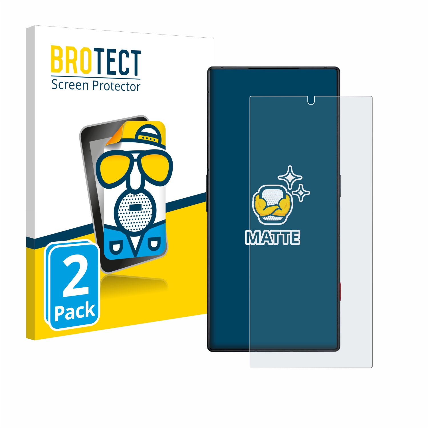 2x BROTECT Entspiegelungs-Folie pro ZTE Nubia Red Magic 8 Pro