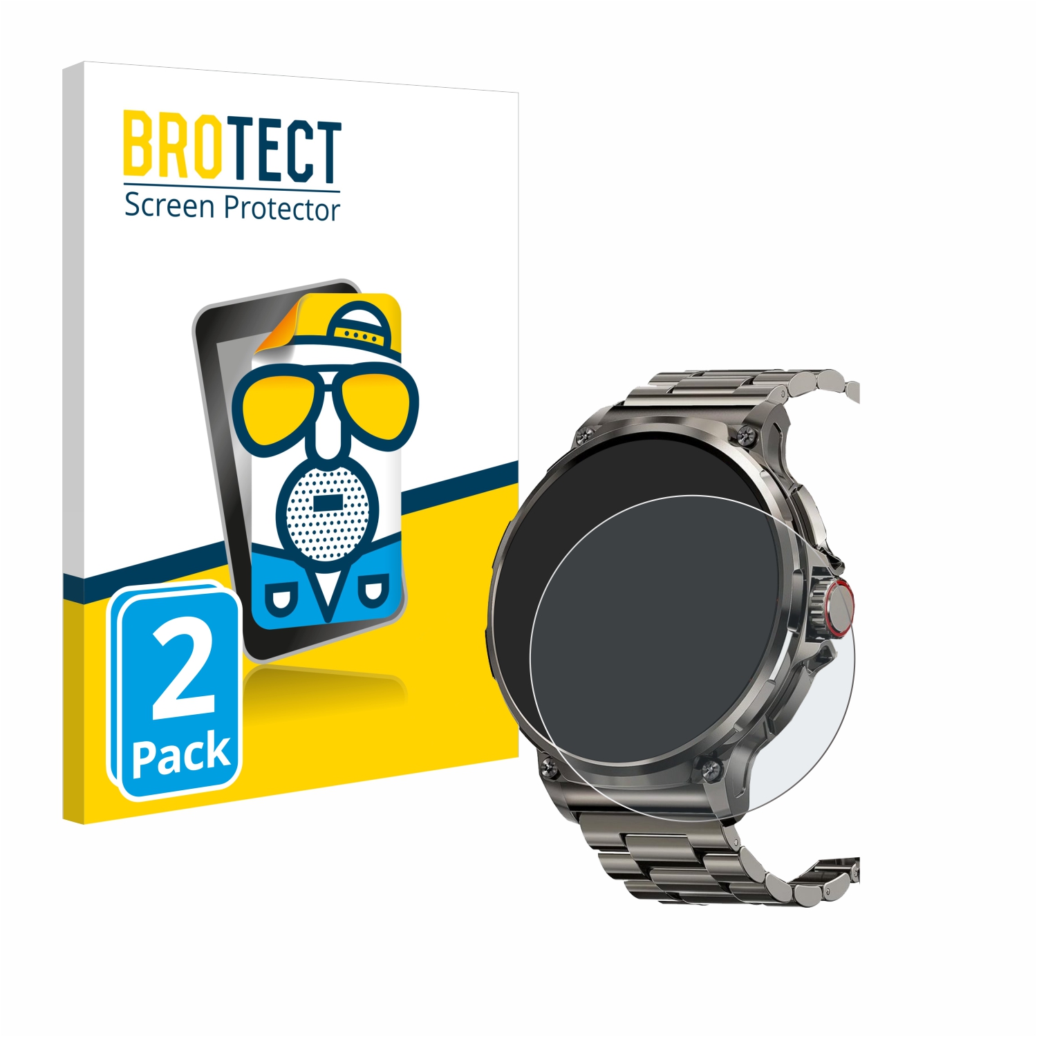2x BROTECT Entspiegelungs-Folie pro Tesofit Smartwatch 1.85 (kulatý)