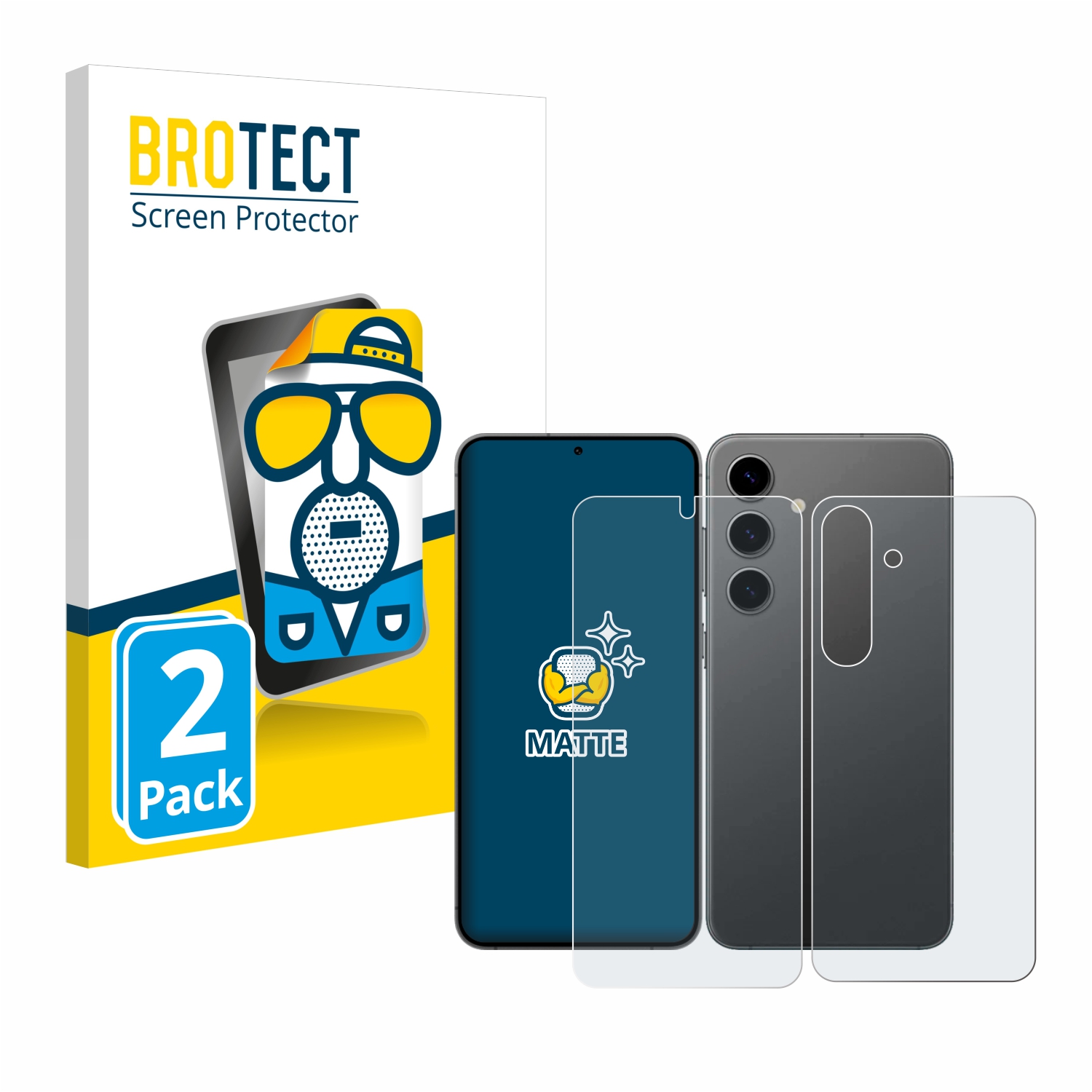 2x BROTECT Entspiegelungs-Folie pro Samsung Galaxy S24 (displej+zadní strana)