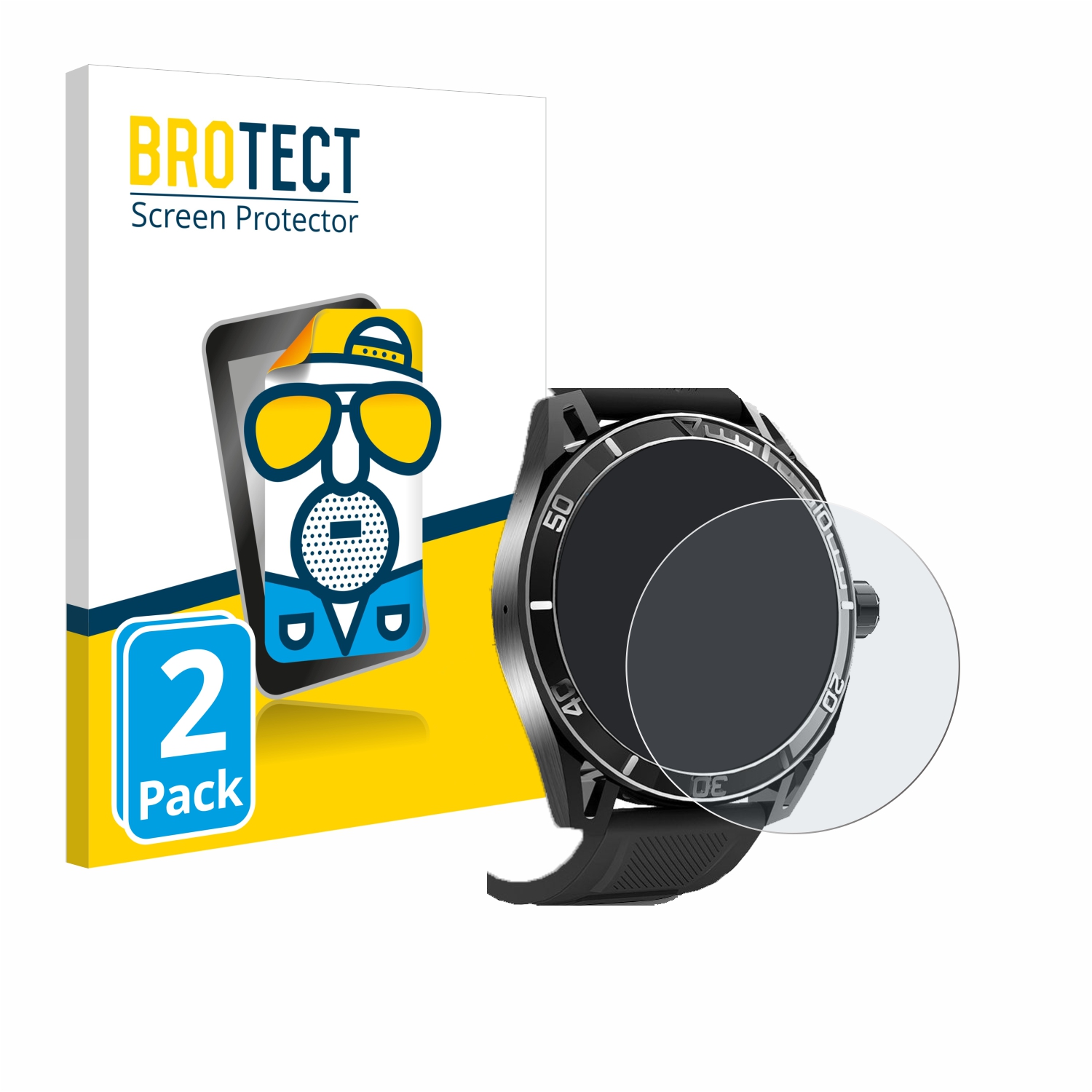 2x BROTECT Entspiegelungs-Folie pro Yuede Smartwatch 1.43 (kulatý)