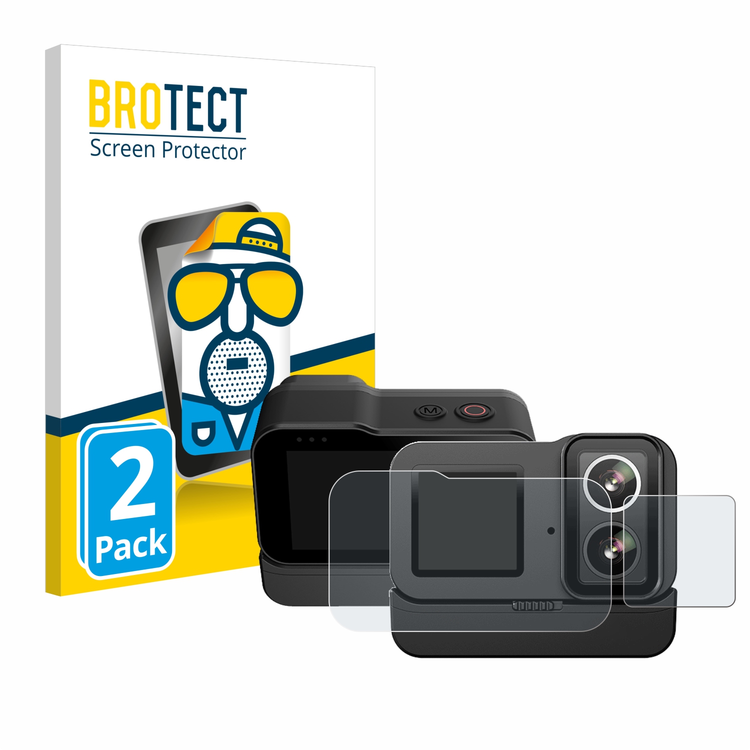2x BROTECT Entspiegelungs-Folie pro SJCAM SJ20 Dual Lens