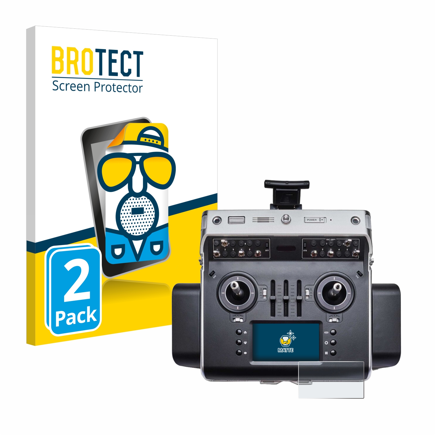 2x BROTECT Entspiegelungs-Folie pro Graupner MC-32ex