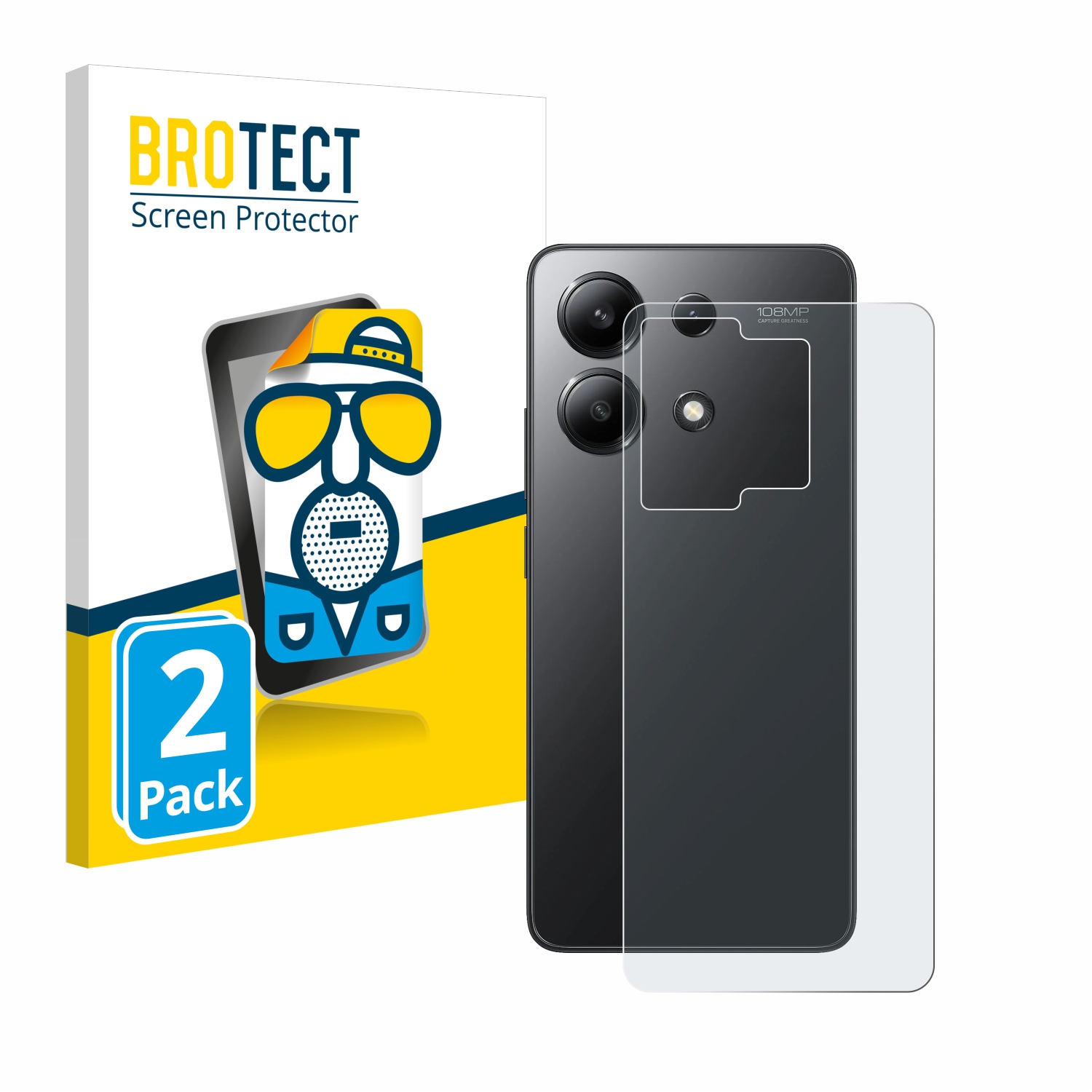 2x BROTECT Entspiegelungs-Folie pro Xiaomi Redmi Note 13 (zadní strana)