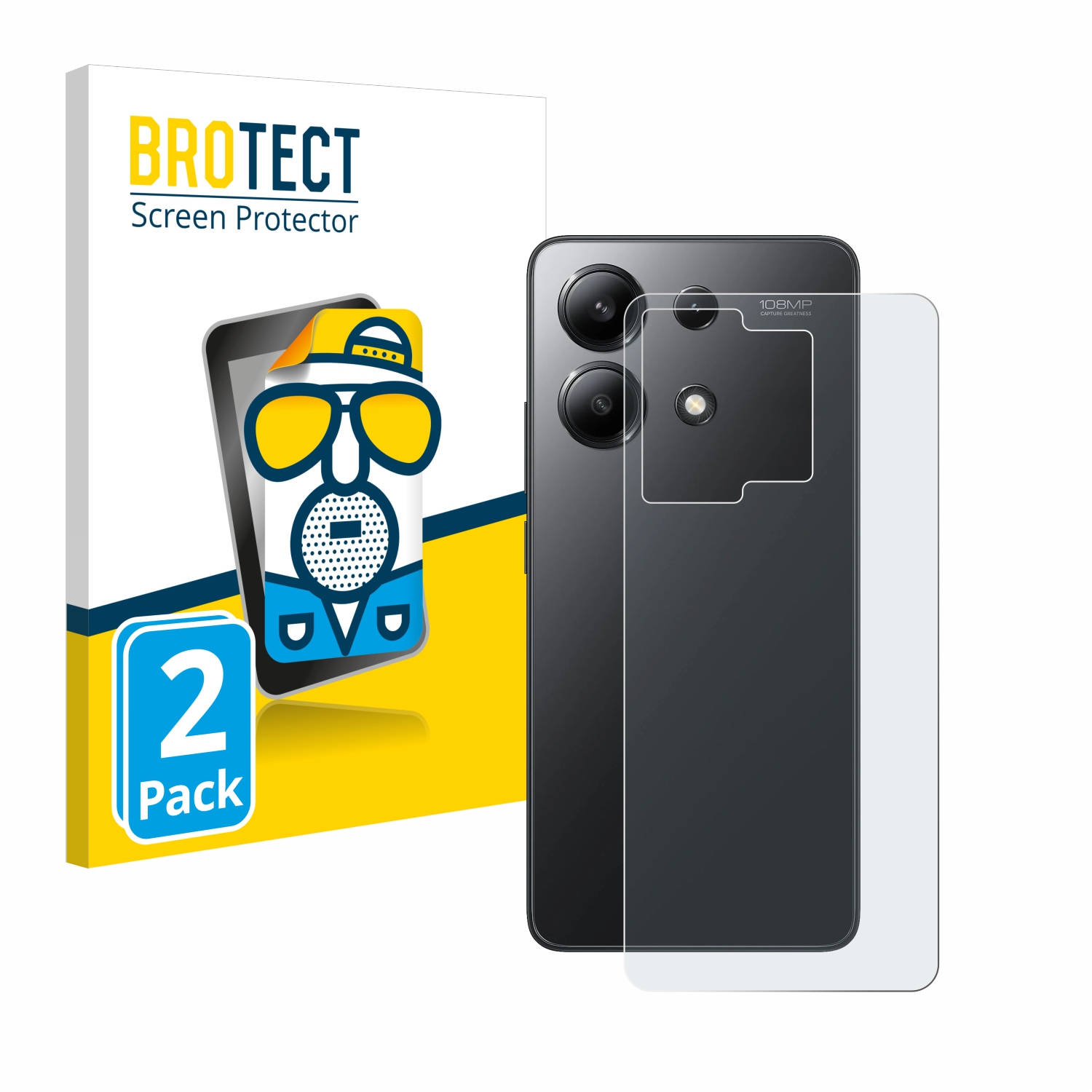 2x BROTECT Entspiegelungs-Folie pro Xiaomi Redmi Note 13 5G (zadní strana)