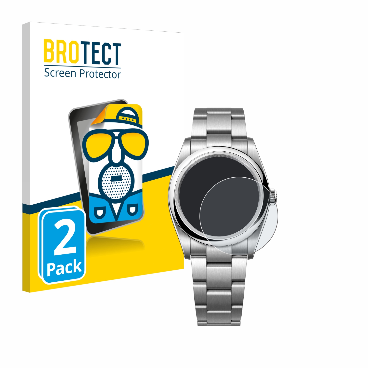 2x BROTECT Entspiegelungs-Folie pro Rolex Oyster Perpetual 36