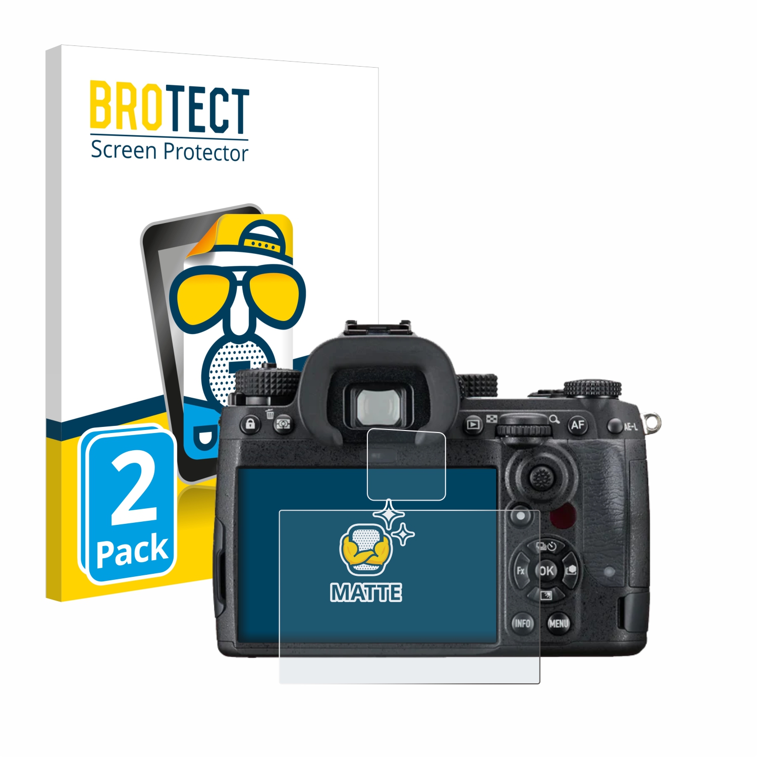 2x BROTECT Entspiegelungs-Folie pro Pentax K-3 Mark III Monochrom