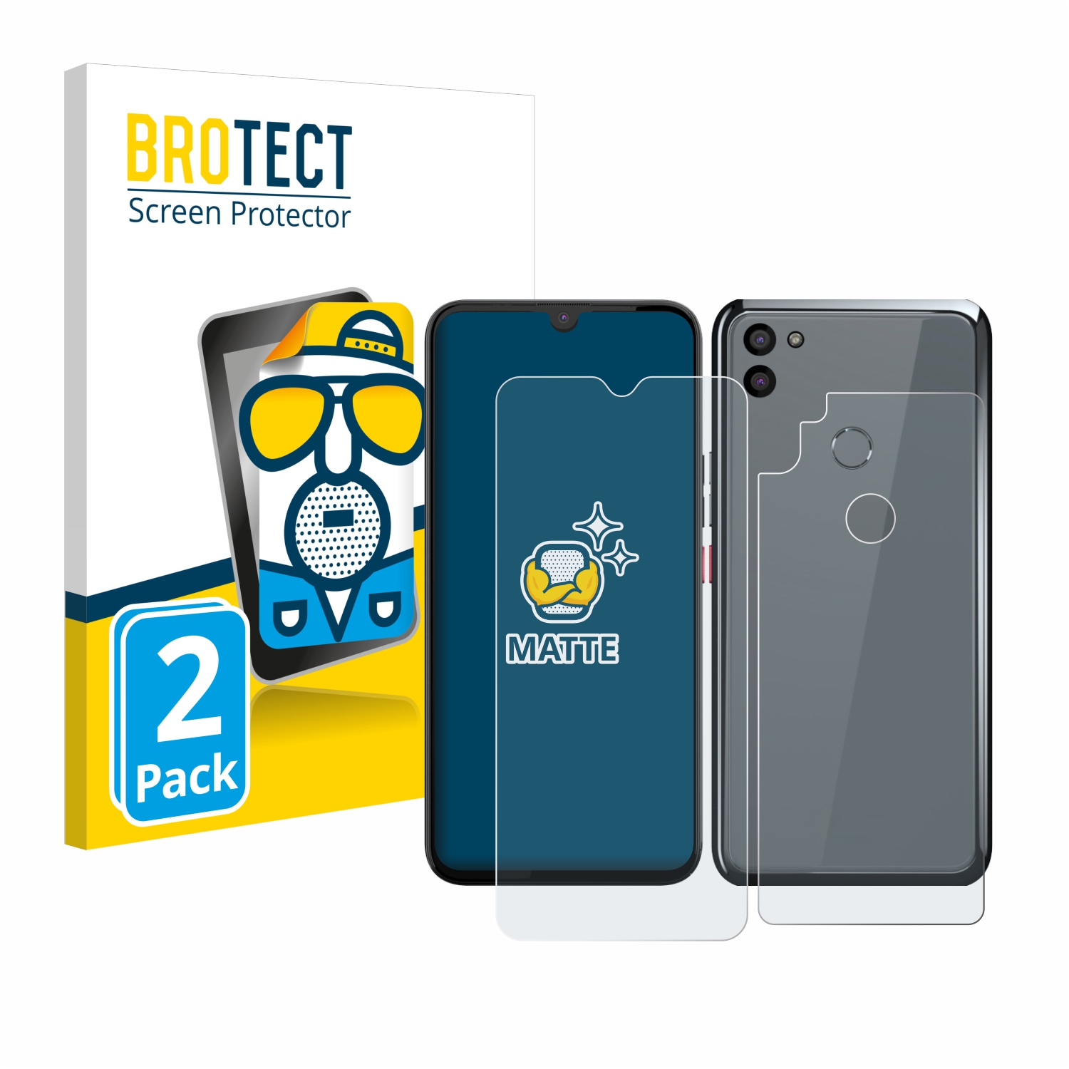 2x BROTECT Entspiegelungs-Folie pro Gigaset GS5 PRO SE (displej+zadní strana)