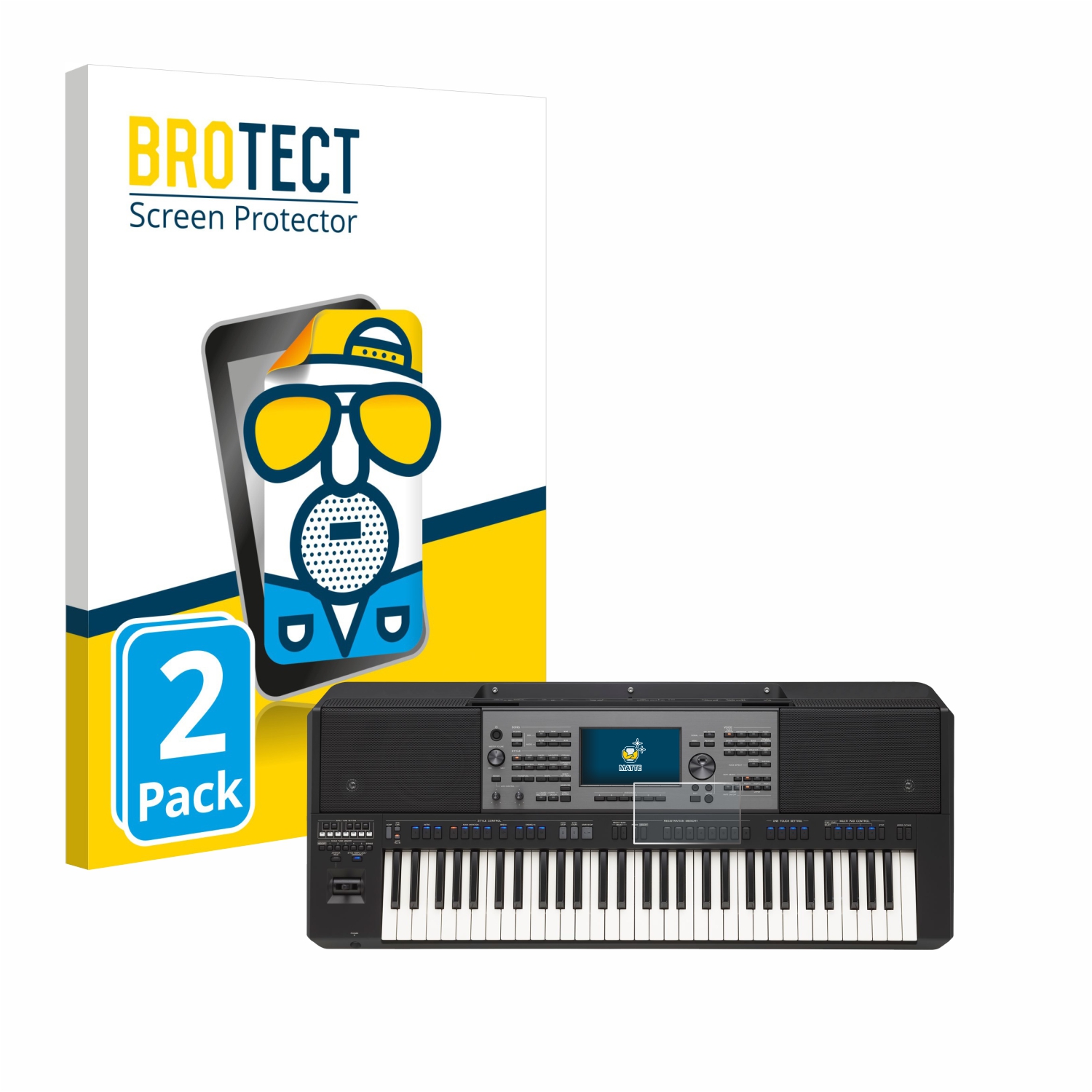 2x BROTECT Entspiegelungs-Folie pro Yamaha PSR-A5000