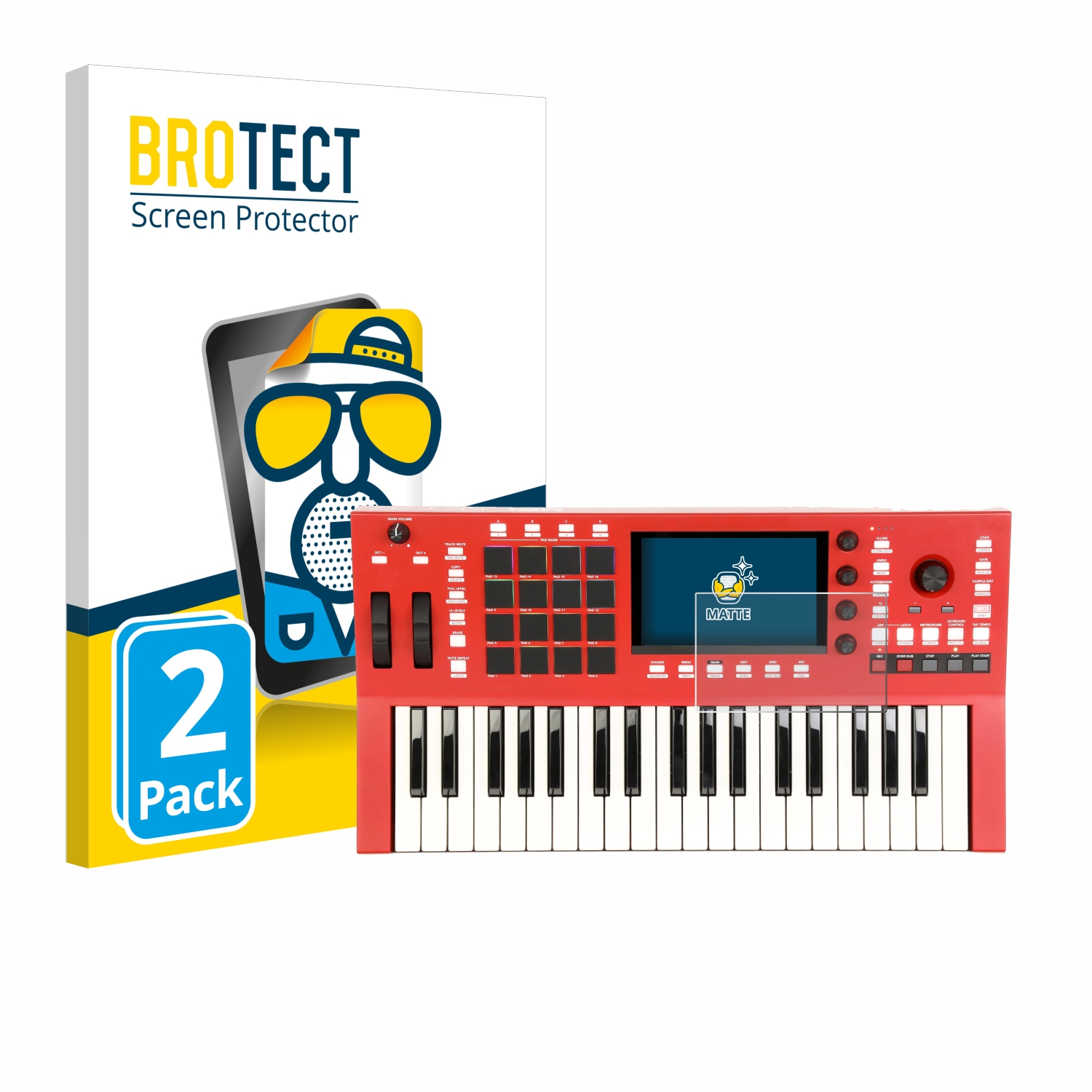 2x BROTECT Entspiegelungs-Folie pro Akai Professional MPC Key 37