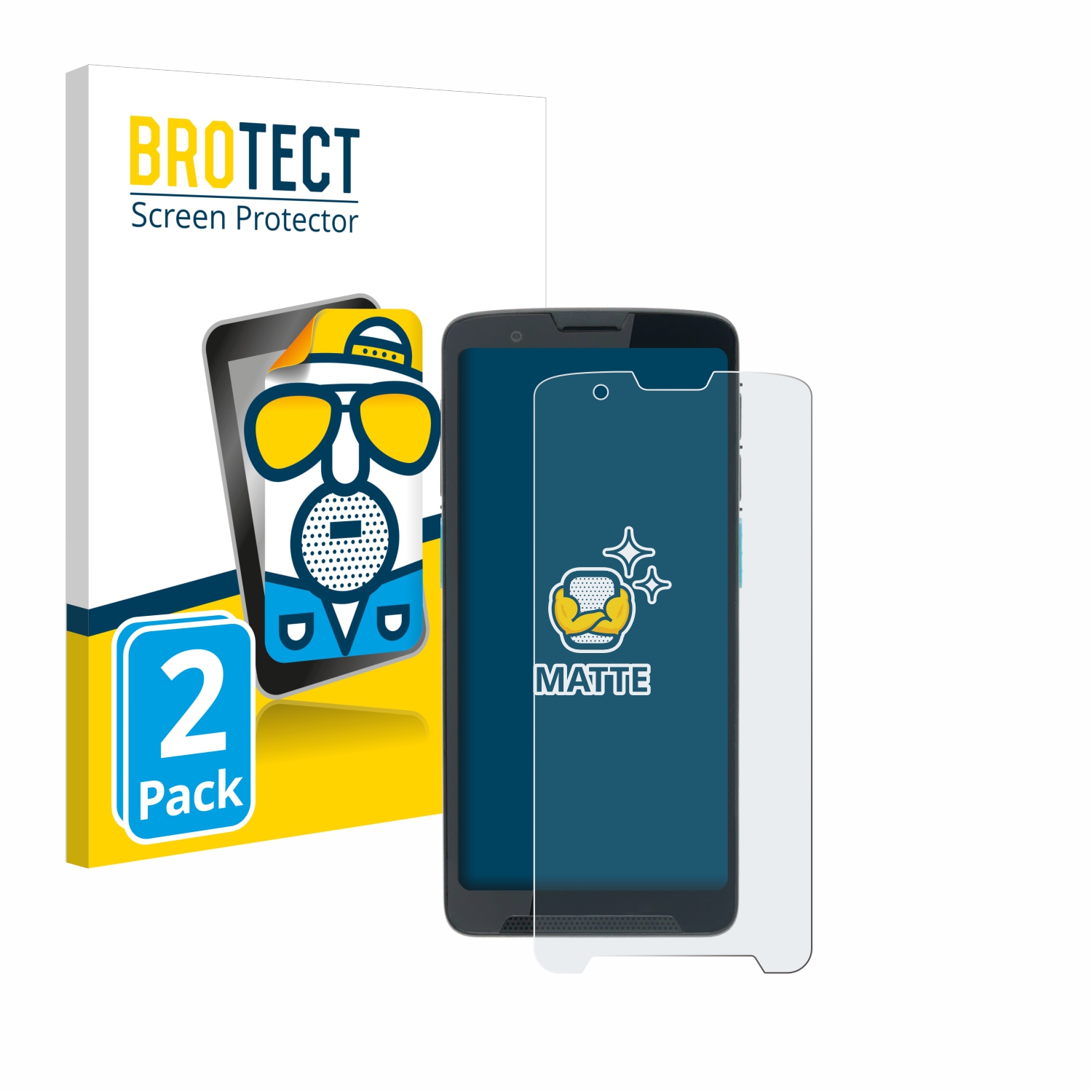 2x BROTECT Entspiegelungs-Folie pro Unitech EA660