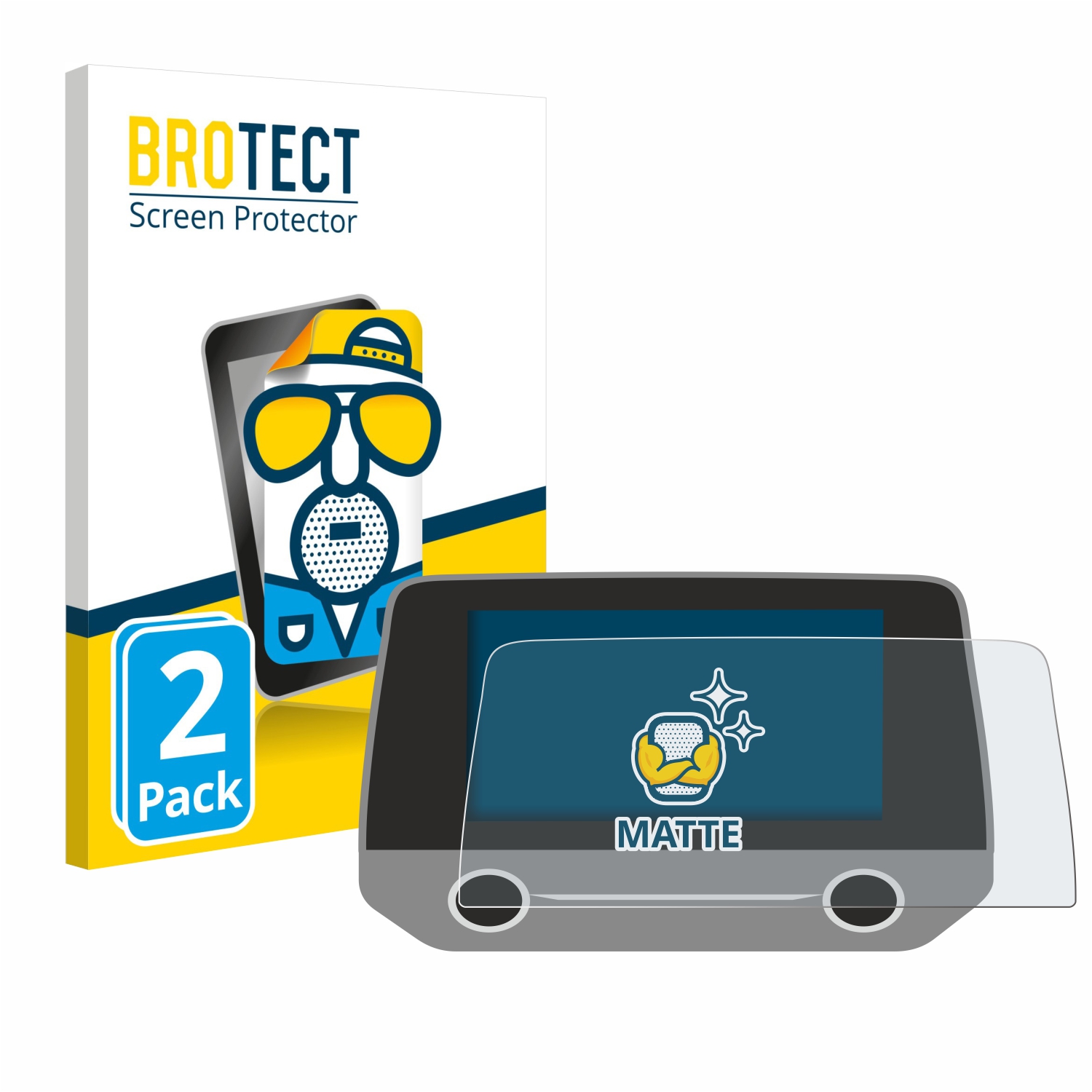 2x BROTECT Entspiegelungs-Folie pro Ford Focus MK4 Sync 3