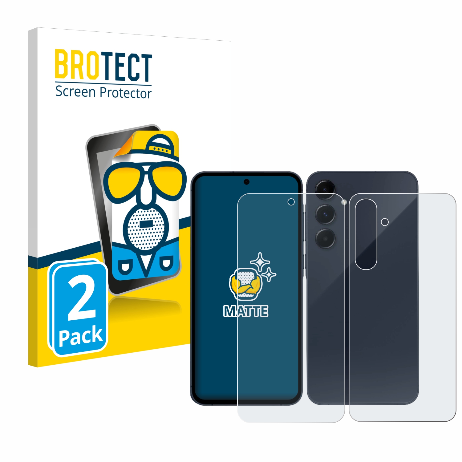2x BROTECT Entspiegelungs-Folie pro Samsung Galaxy A55 5G (displej+zadní strana)