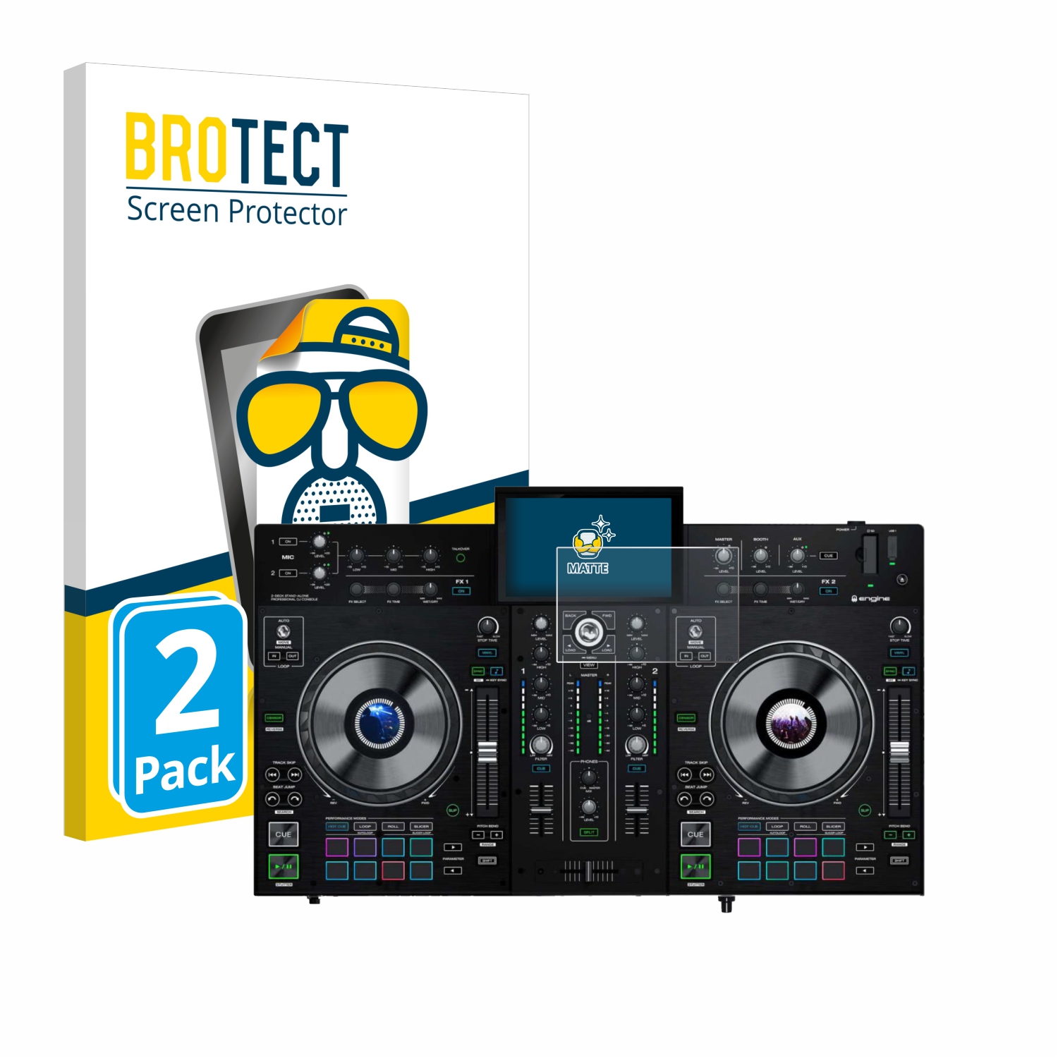 2x BROTECT Entspiegelungs-Folie pro Denon DJ Prime 2