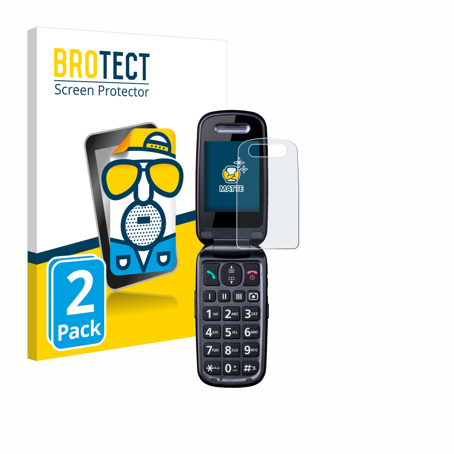 2x BROTECT Entspiegelungs-Folie pro Panasonic KX-TU466
