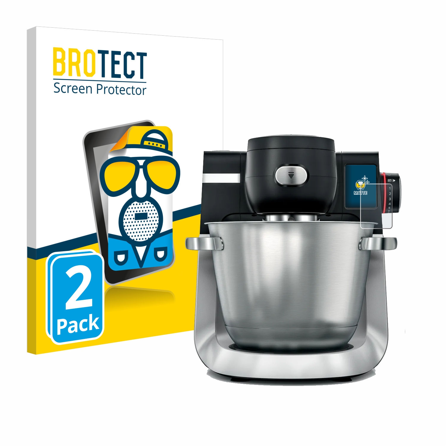 2x BROTECT Entspiegelungs-Folie pro Bosch MUM Serie 6