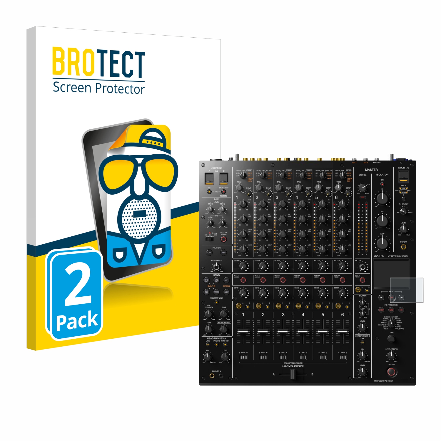 2x BROTECT Entspiegelungs-Folie pro Pioneer DJM-V10
