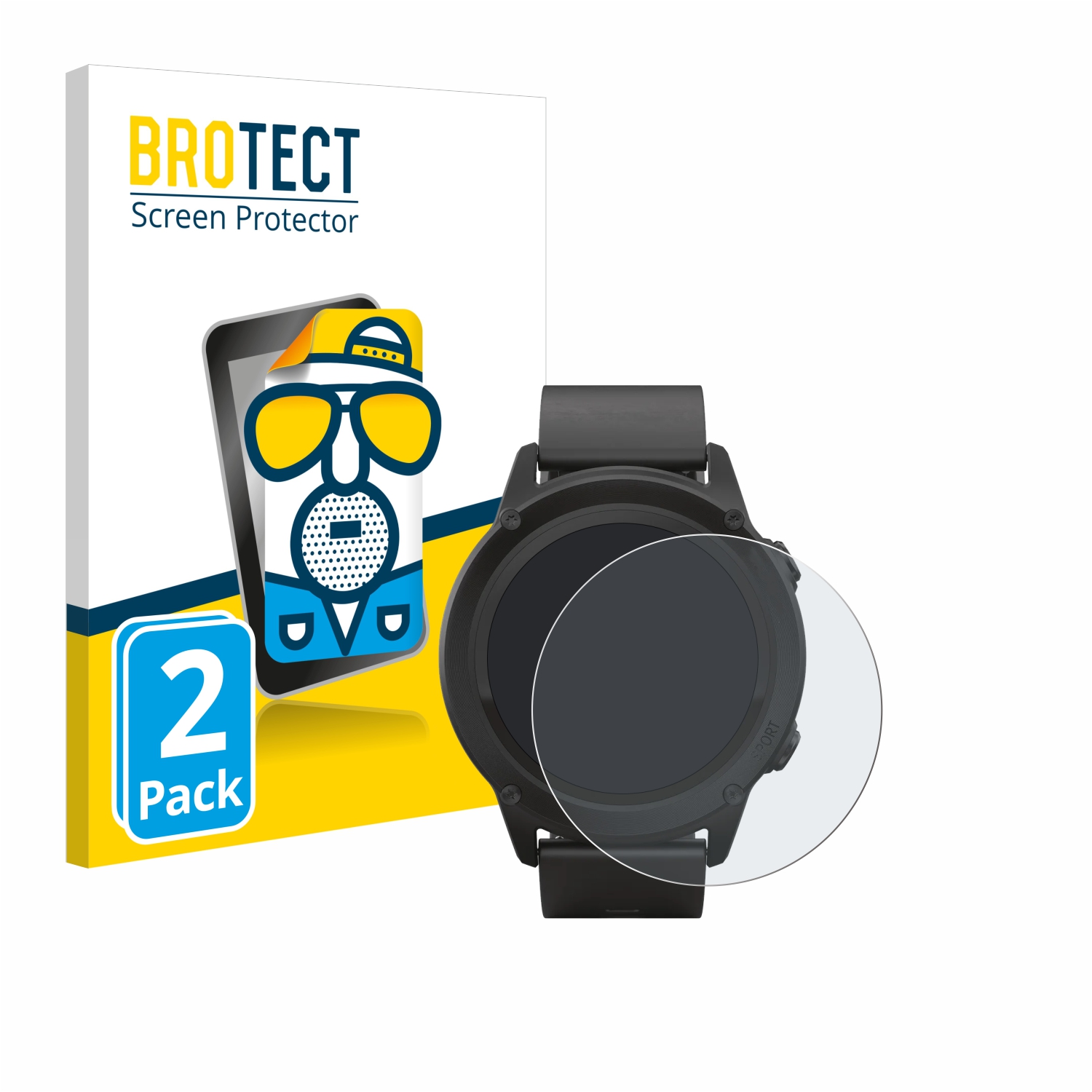 2x BROTECT Entspiegelungs-Folie pro SilverCrest Fitness-Smartwatch