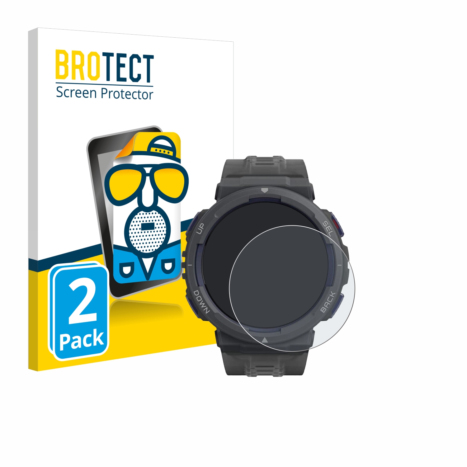 2x BROTECT Entspiegelungs-Folie pro Amazfit Active Edge