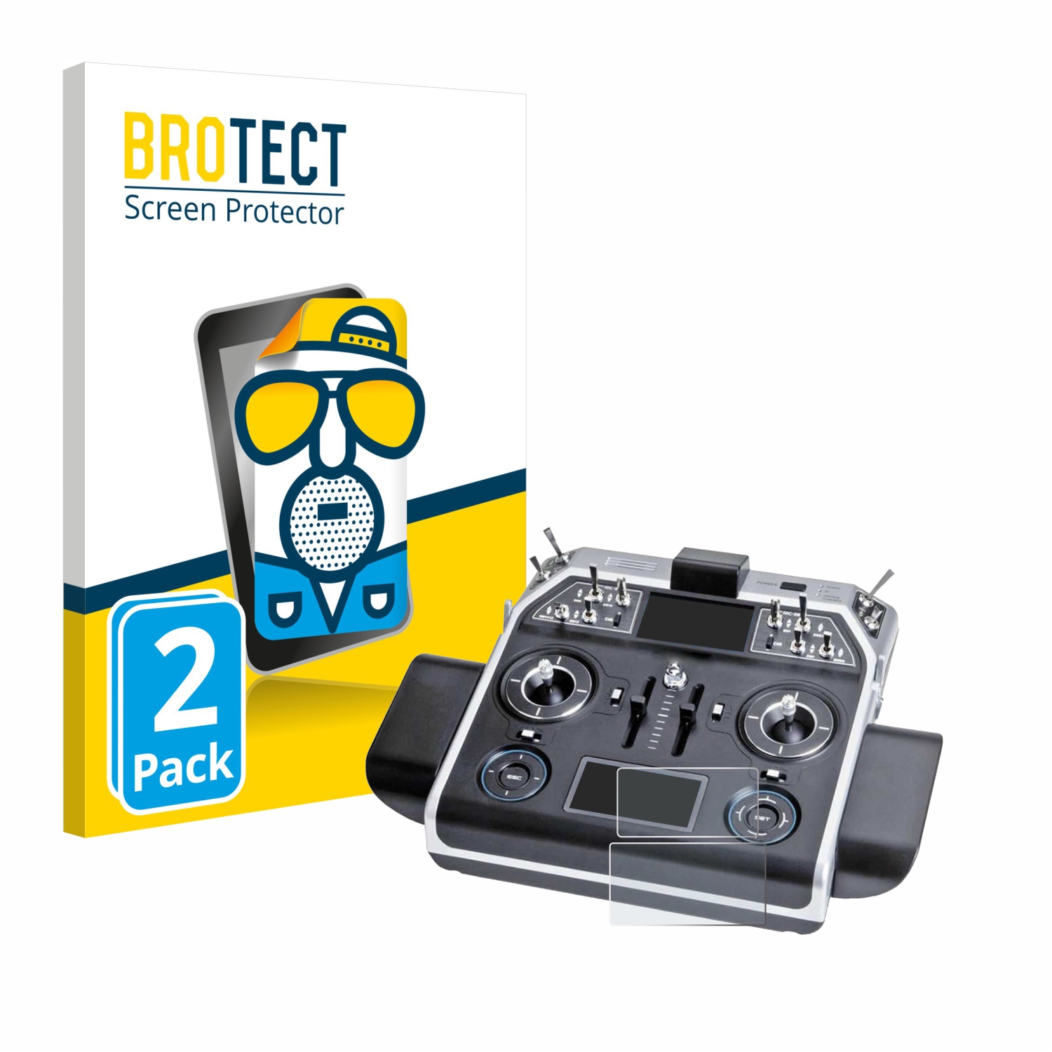 2x BROTECT Entspiegelungs-Folie pro Graupner MC-28