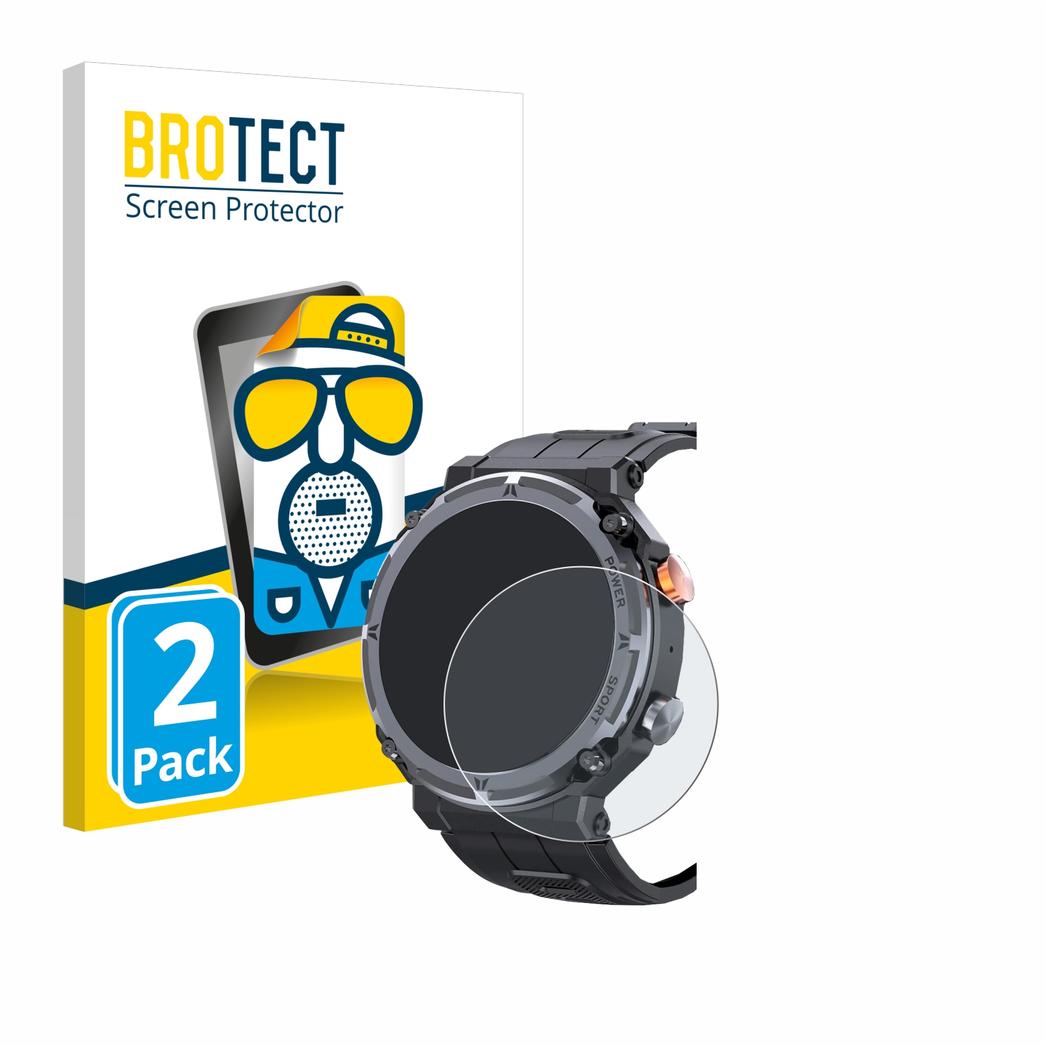 2x BROTECT Entspiegelungs-Folie pro bedee Smartwatch 1.39