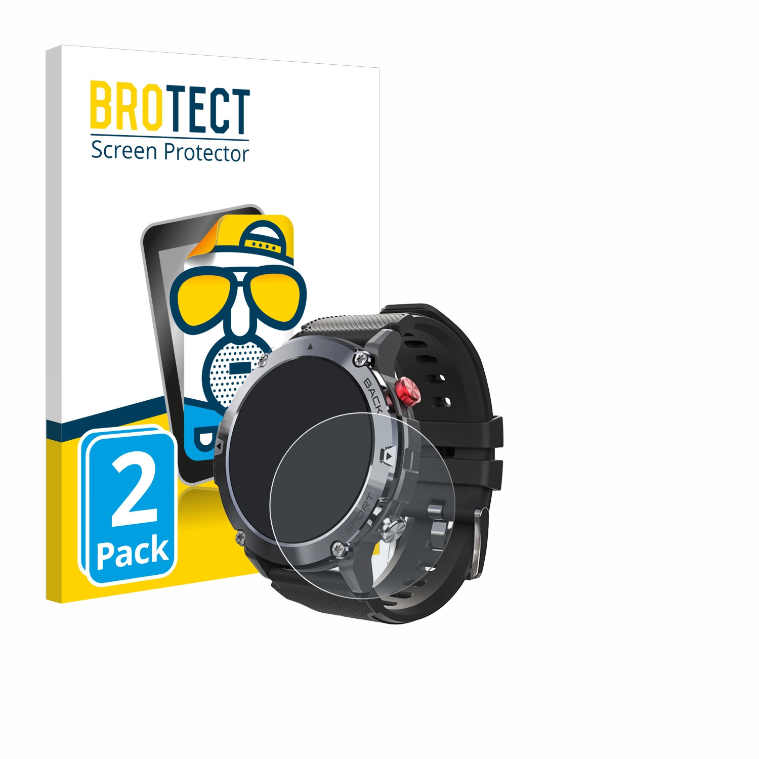 2x BROTECT Entspiegelungs-Folie pro Darmowade Smartwatch 1.32