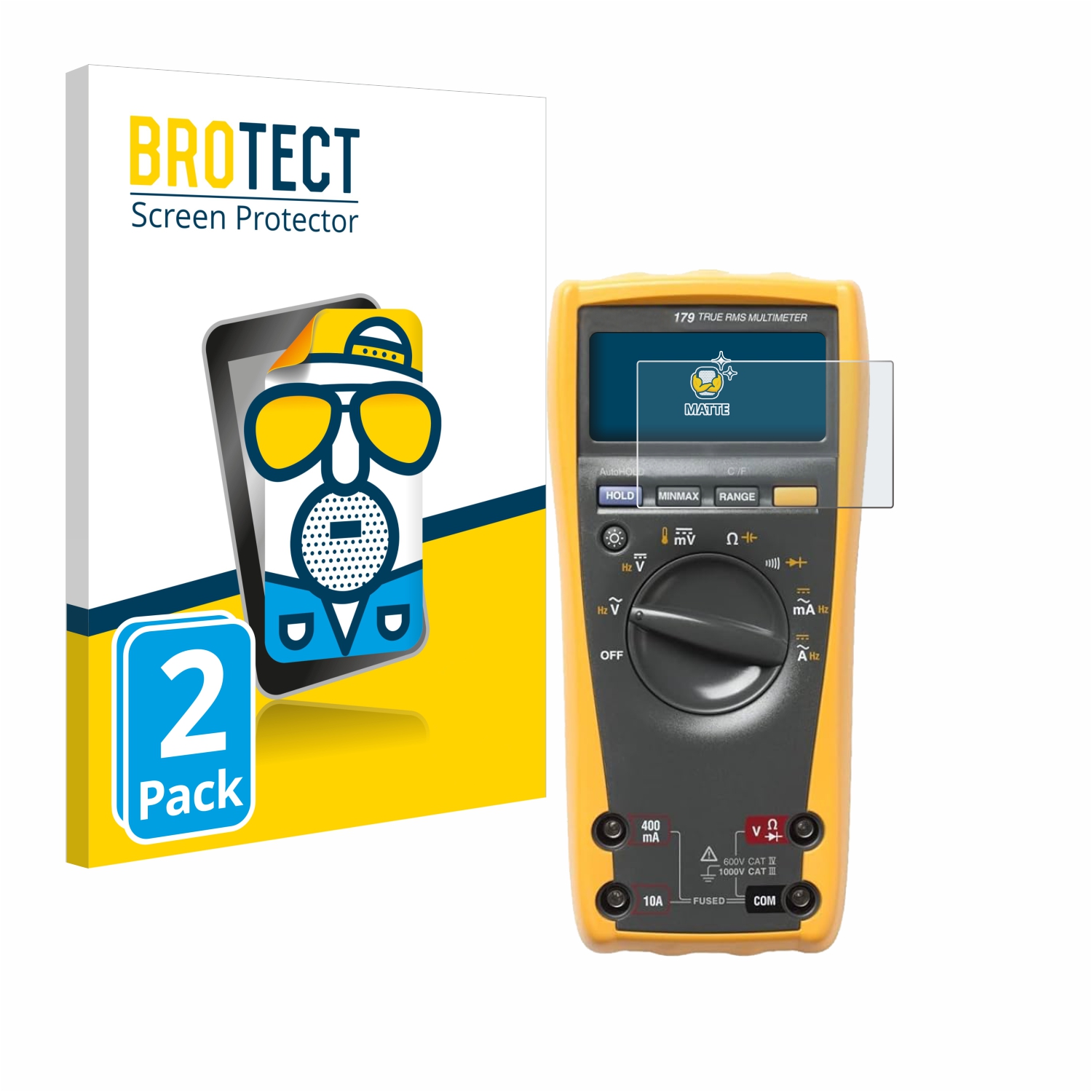 2x BROTECT Entspiegelungs-Folie pro Fluke 179 Multimeter