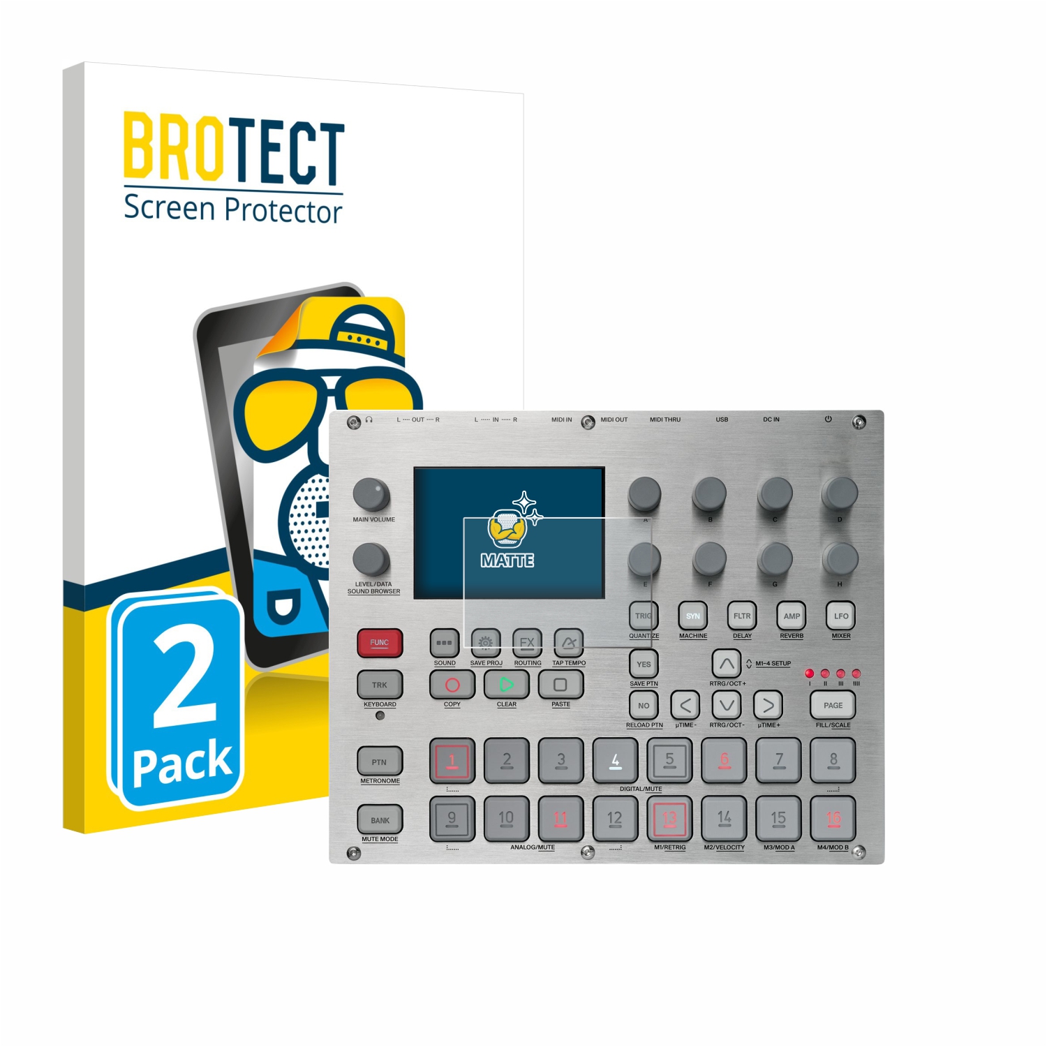 2x BROTECT Entspiegelungs-Folie pro Elektron Syntakt E25 Remix Edition