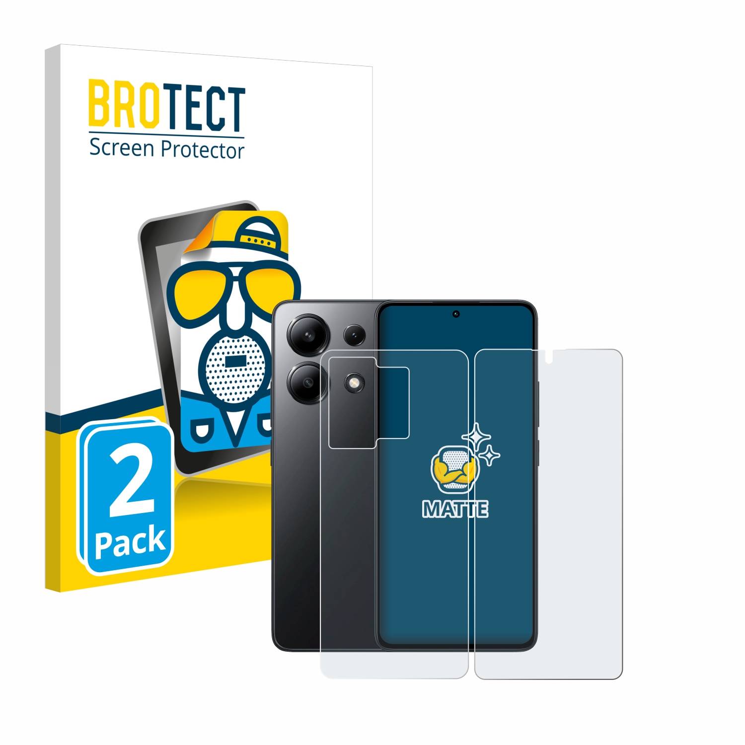 2x BROTECT Entspiegelungs-Folie pro Xiaomi Redmi Note 13 4G (displej+zadní strana)