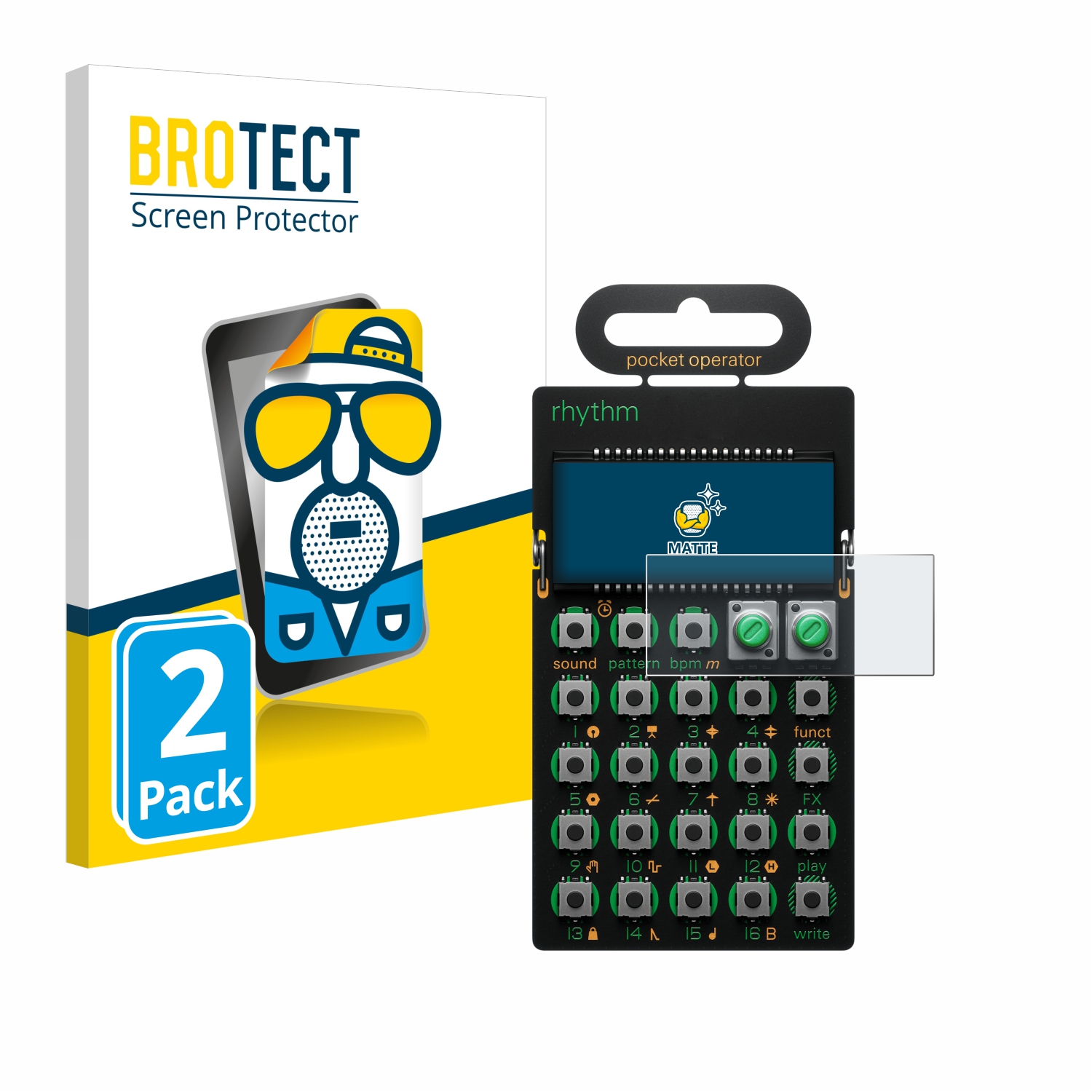 2x BROTECT Entspiegelungs-Folie pro Teenage Engineering PO-12 rhythm
