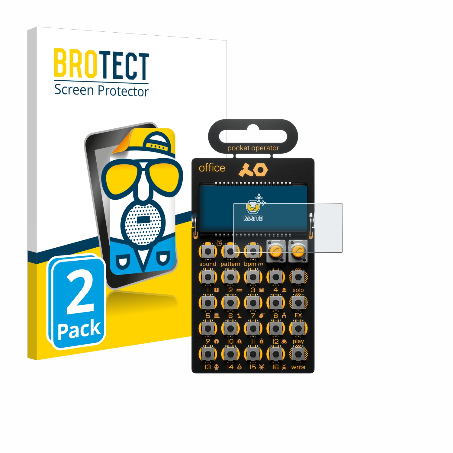 2x BROTECT Entspiegelungs-Folie pro Teenage Engineering PO-24 office