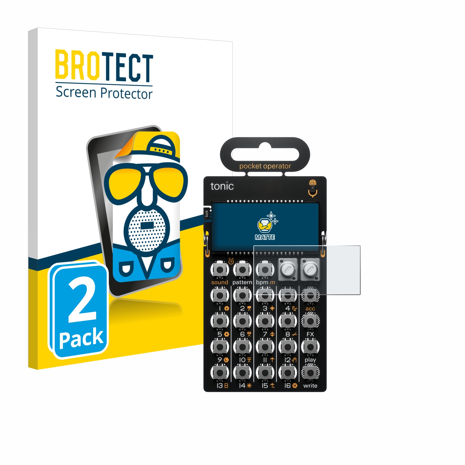 2x BROTECT Entspiegelungs-Folie pro Teenage Engineering PO-32 tonic