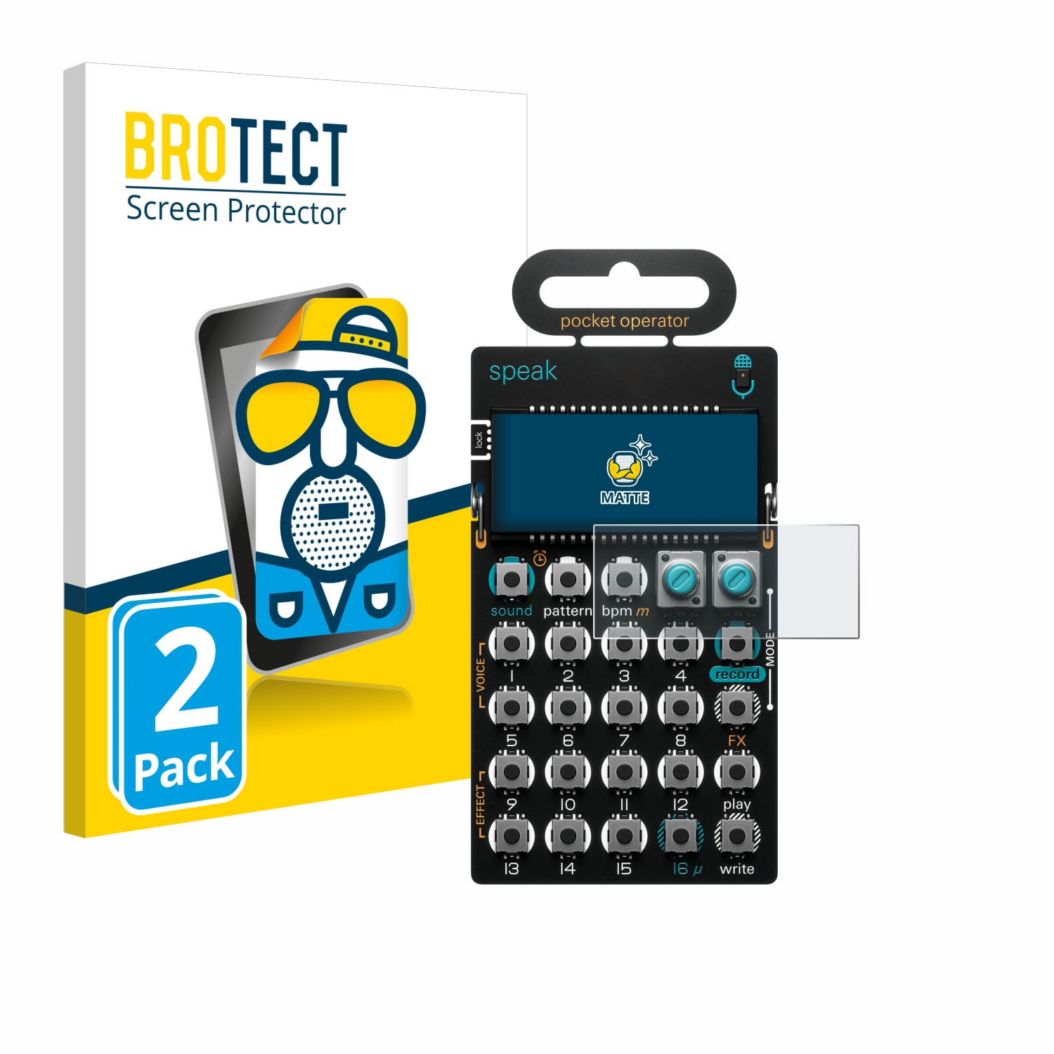2x BROTECT Entspiegelungs-Folie pro Teenage Engineering PO-35 speak