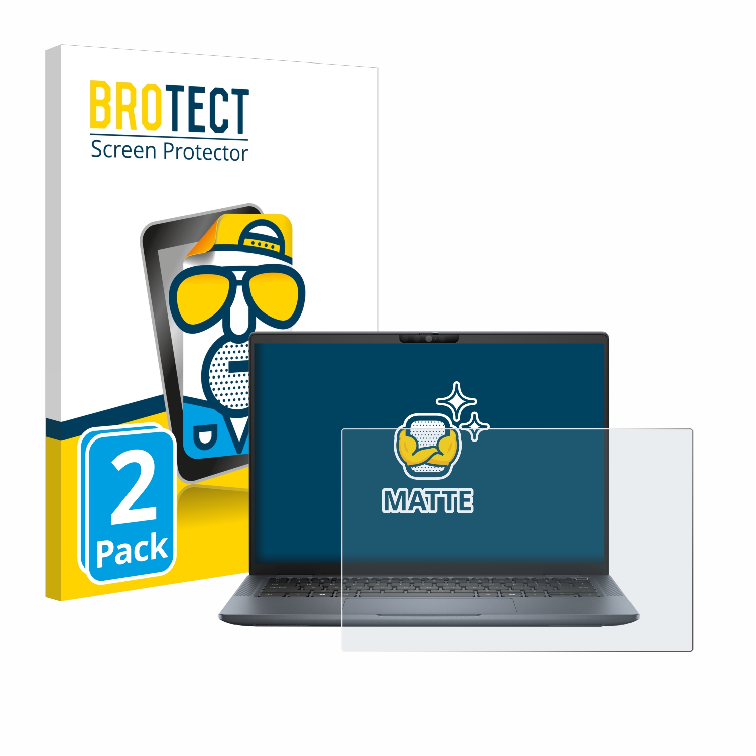 2x BROTECT Entspiegelungs-Folie pro Dell Latitude 7350 Laptop