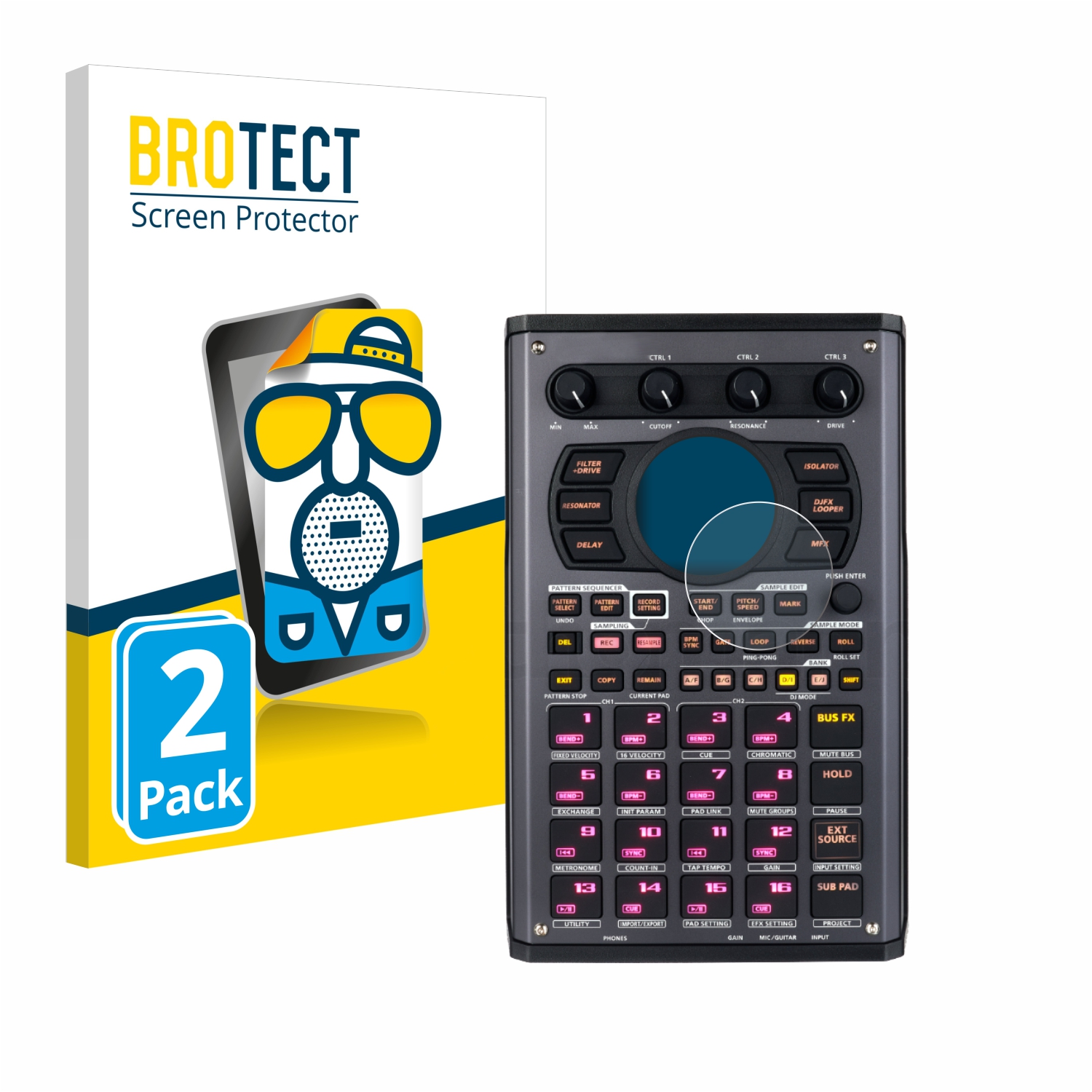 2x BROTECT Entspiegelungs-Folie pro Roland SP-404MKII