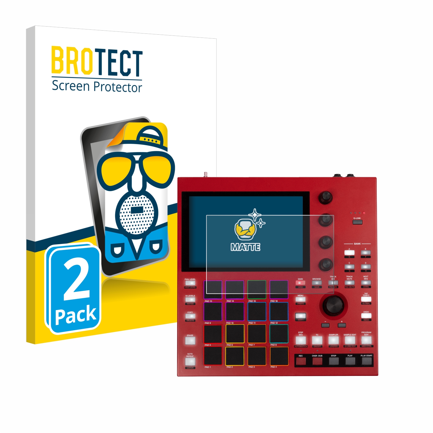 2x BROTECT Entspiegelungs-Folie pro Akai MPC One+