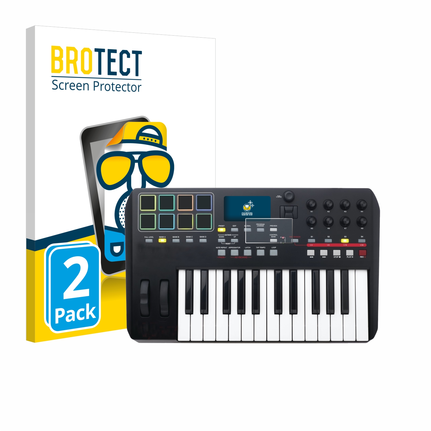 2x BROTECT Entspiegelungs-Folie pro Akai MPK 225