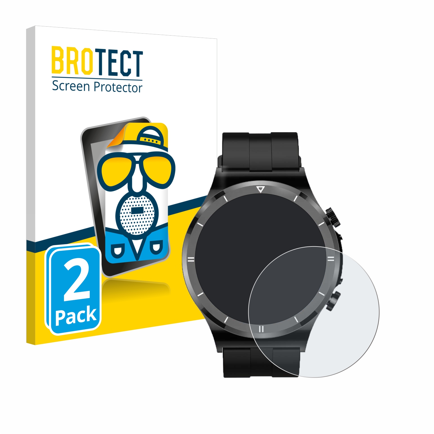 2x BROTECT Entspiegelungs-Folie pro Sanorum Smartwatch 1.39