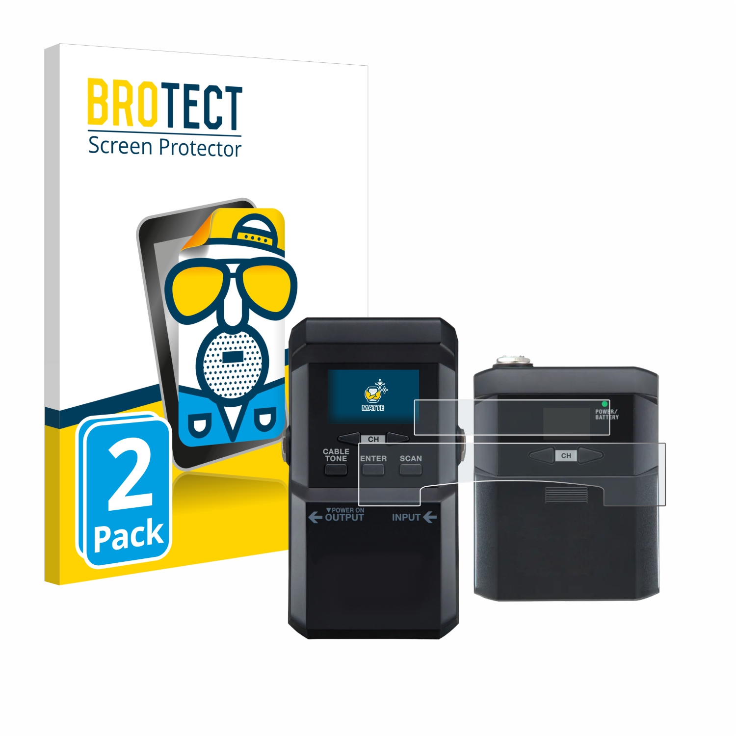 2x BROTECT Entspiegelungs-Folie pro Boss WL-60 Wireless System