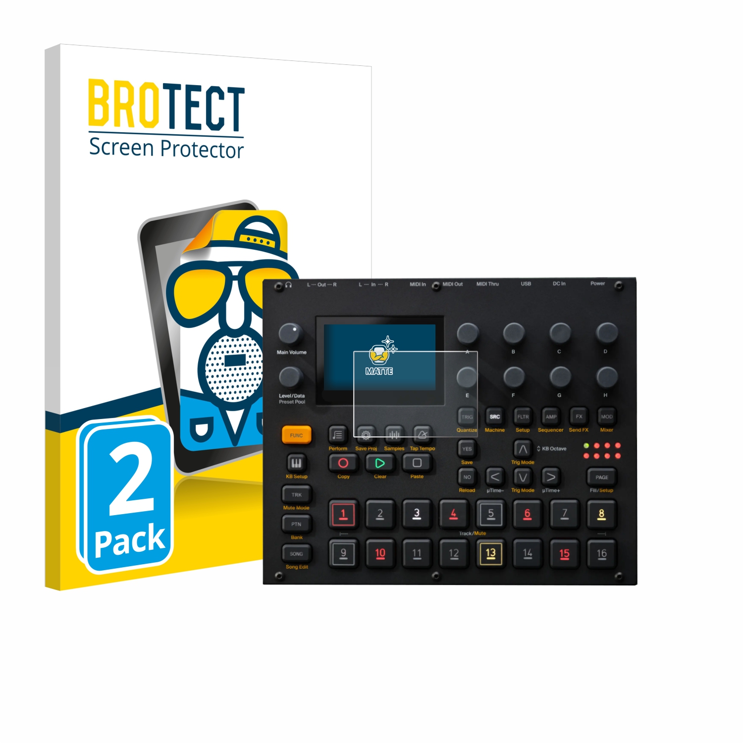 2x BROTECT Entspiegelungs-Folie pro Elektron Digitakt II