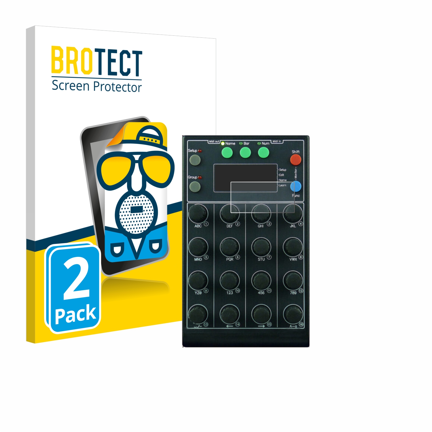 2x BROTECT Entspiegelungs-Folie pro Faderfox EC4