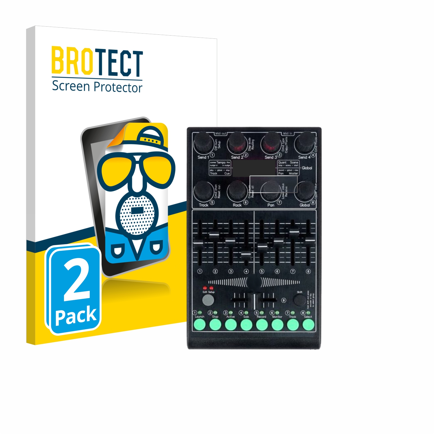 2x BROTECT Entspiegelungs-Folie pro Faderfox UC4