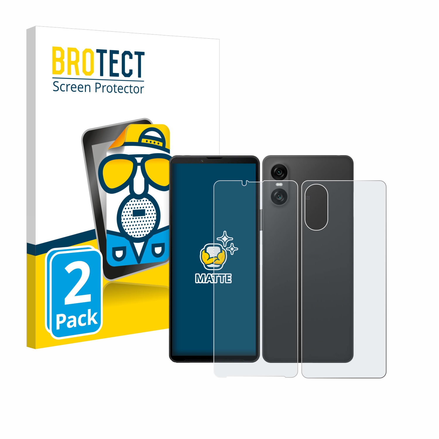 2x BROTECT Entspiegelungs-Folie pro Sony Xperia 10 VI (displej+zadní strana)