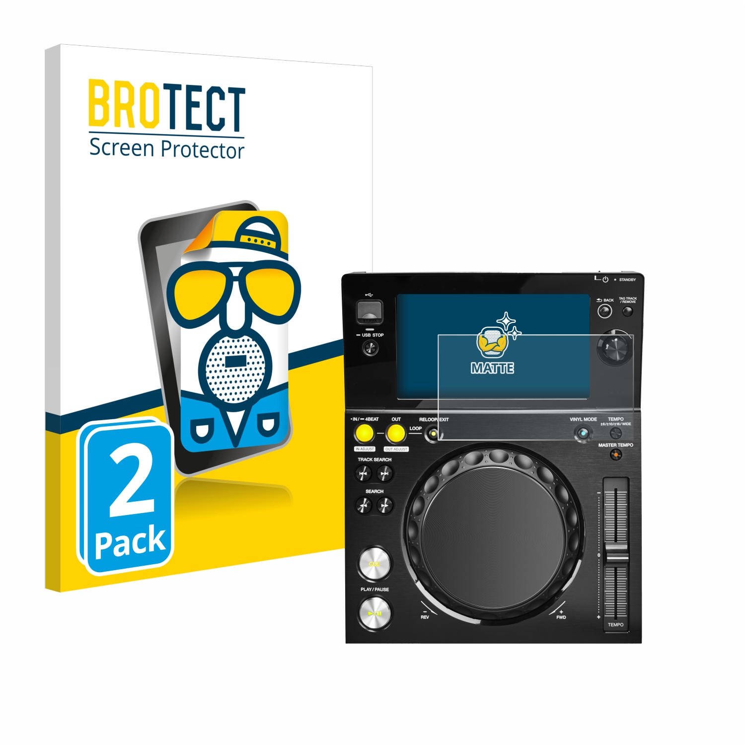 2x BROTECT Entspiegelungs-Folie pro Pioneer XDJ -700