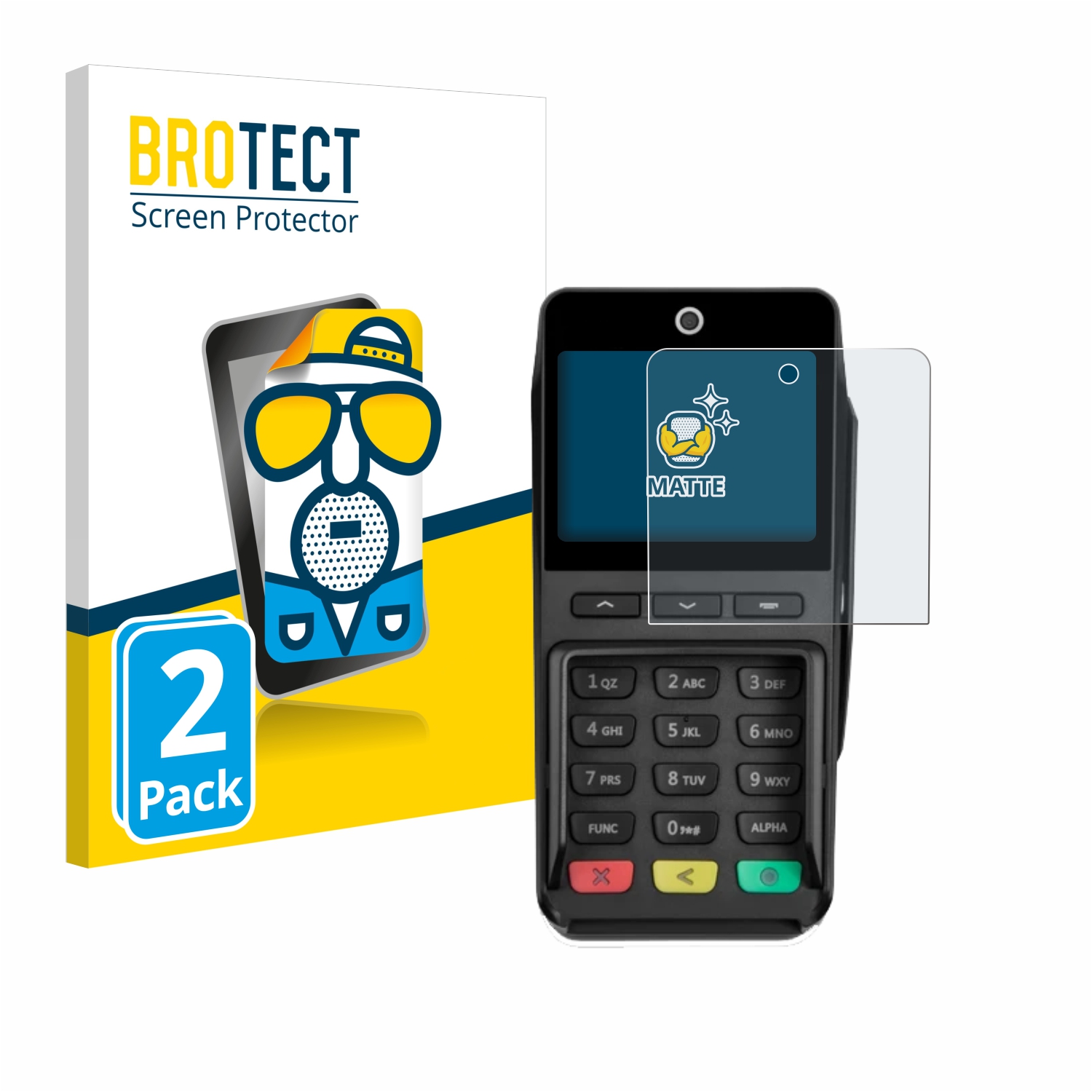 2x BROTECT Entspiegelungs-Folie pro Pax Q25 Pinpad