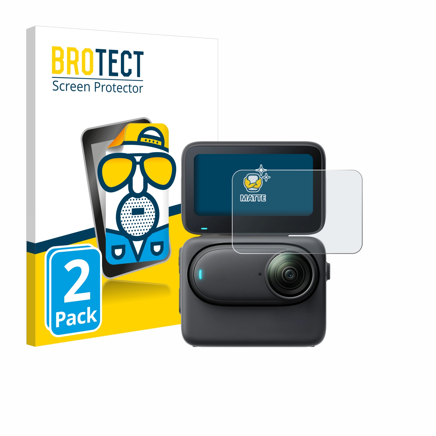 2x BROTECT Entspiegelungs-Folie pro Insta360 Go 3S