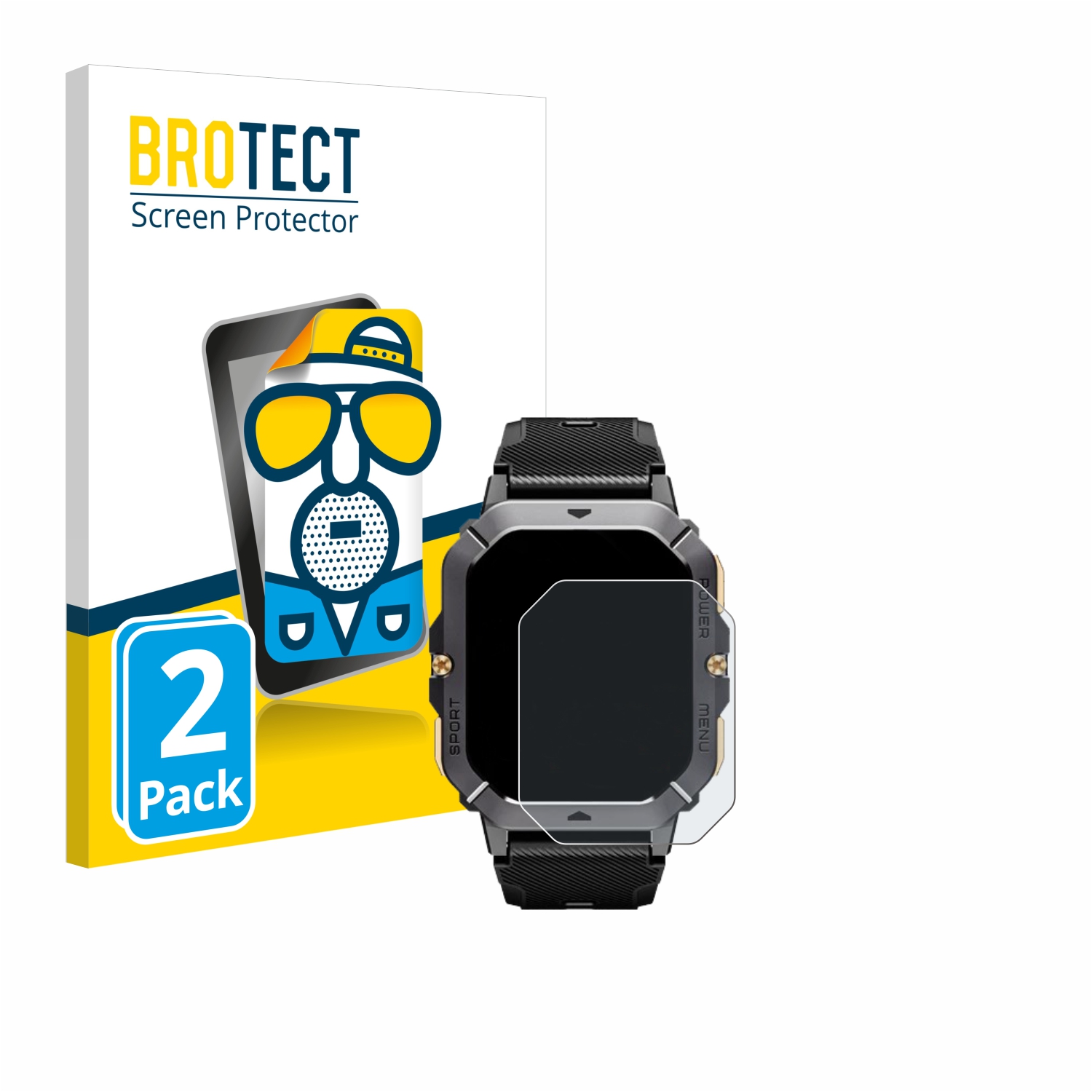 2x BROTECT Entspiegelungs-Folie pro ArmorWatch Pro Smartwatch
