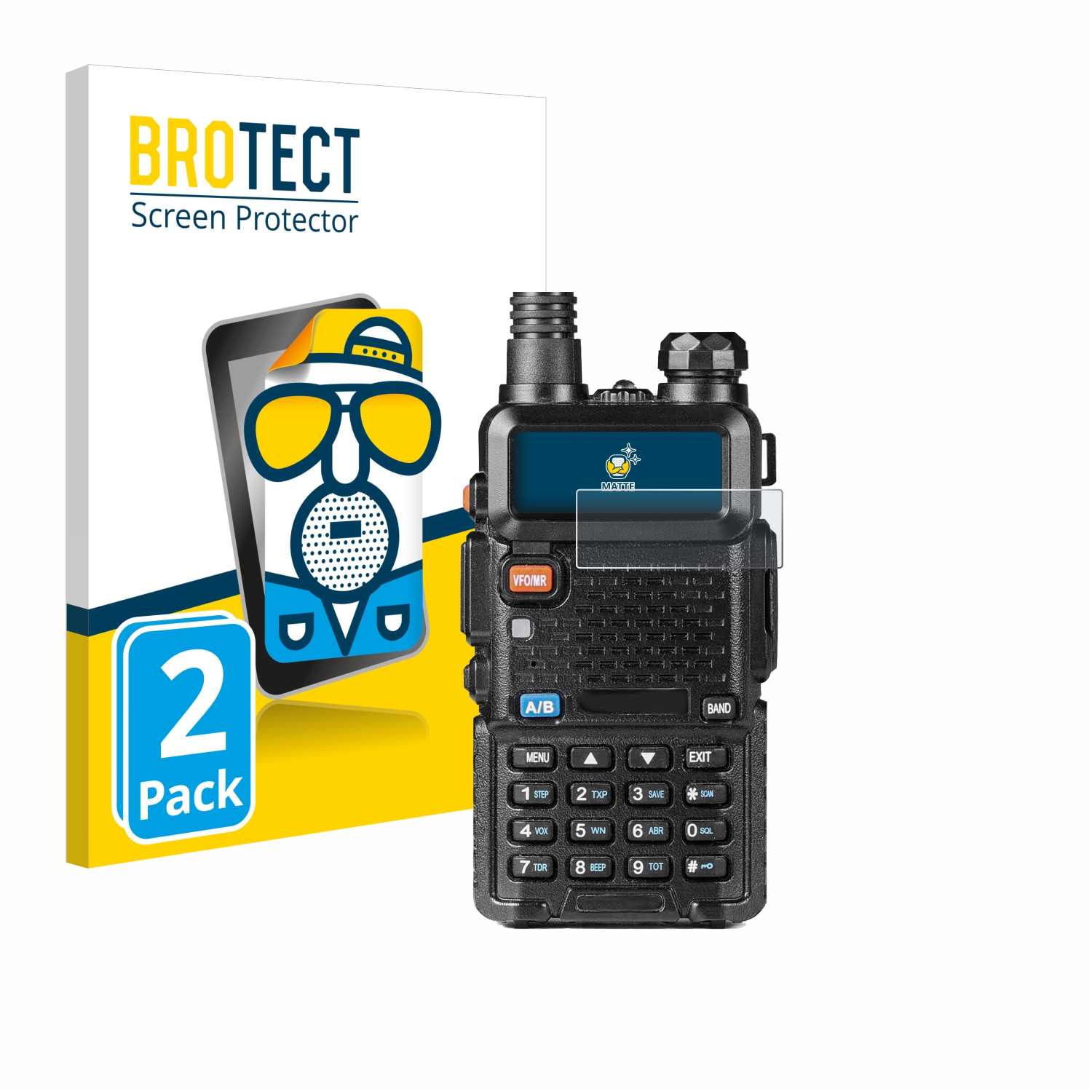 2x BROTECT Entspiegelungs-Folie pro Baofeng GT-5R