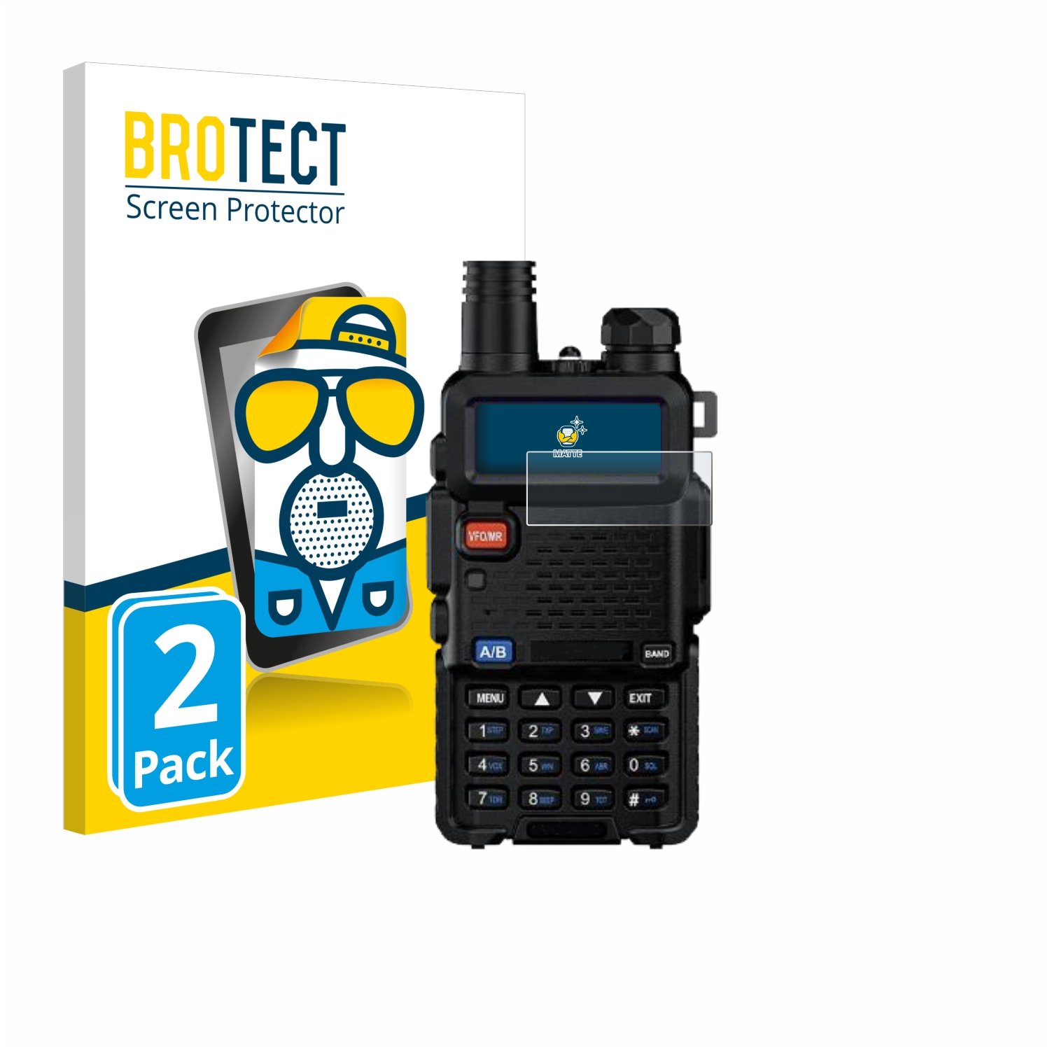 2x BROTECT Entspiegelungs-Folie pro Baofeng UV-5G Pro