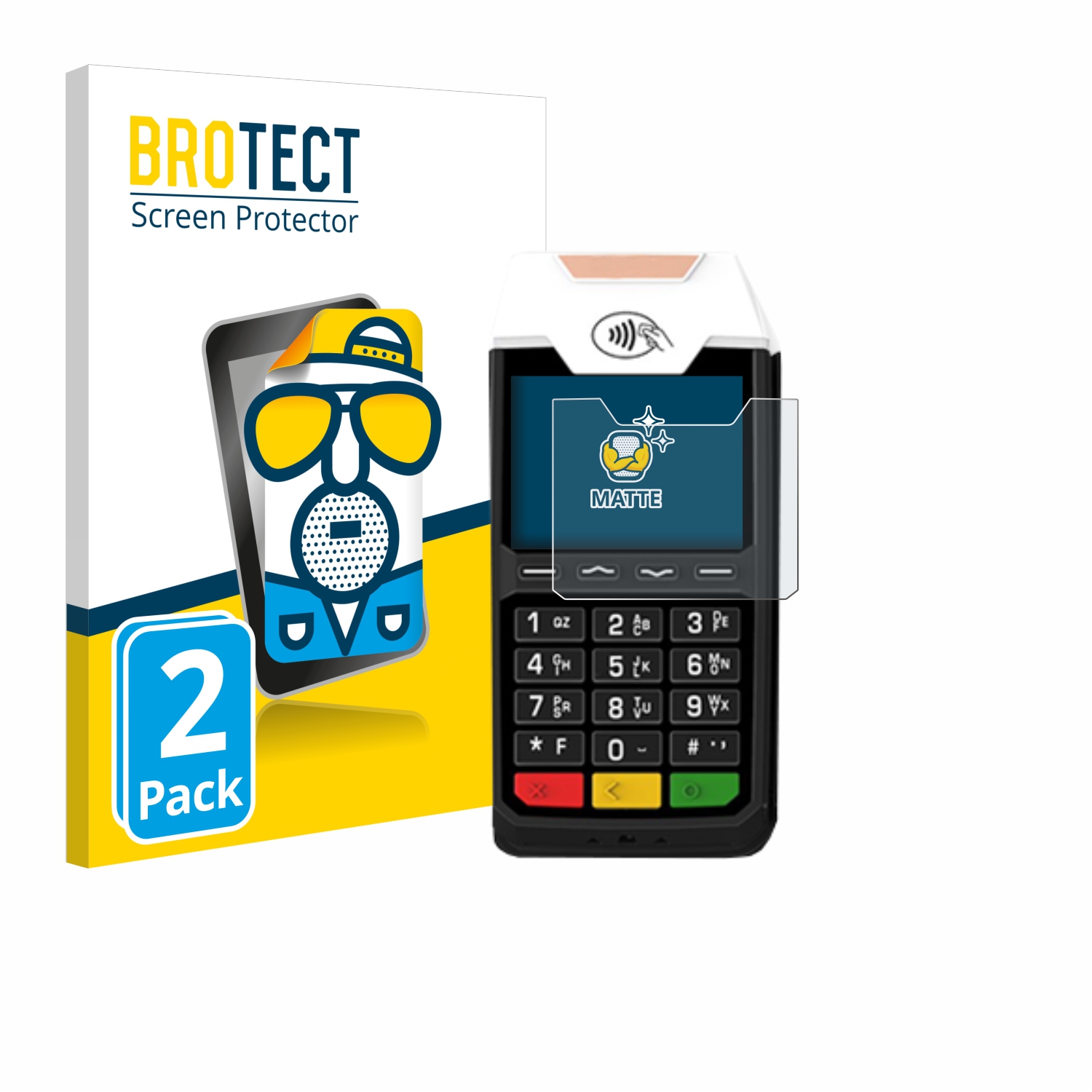 2x BROTECT Entspiegelungs-Folie pro ingenico Tetra Lane/3600