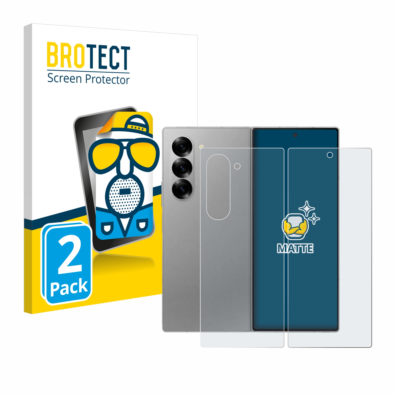 2x BROTECT Entspiegelungs-Folie pro Samsung Galaxy Z Fold 6 5G (displej+zadní strana)